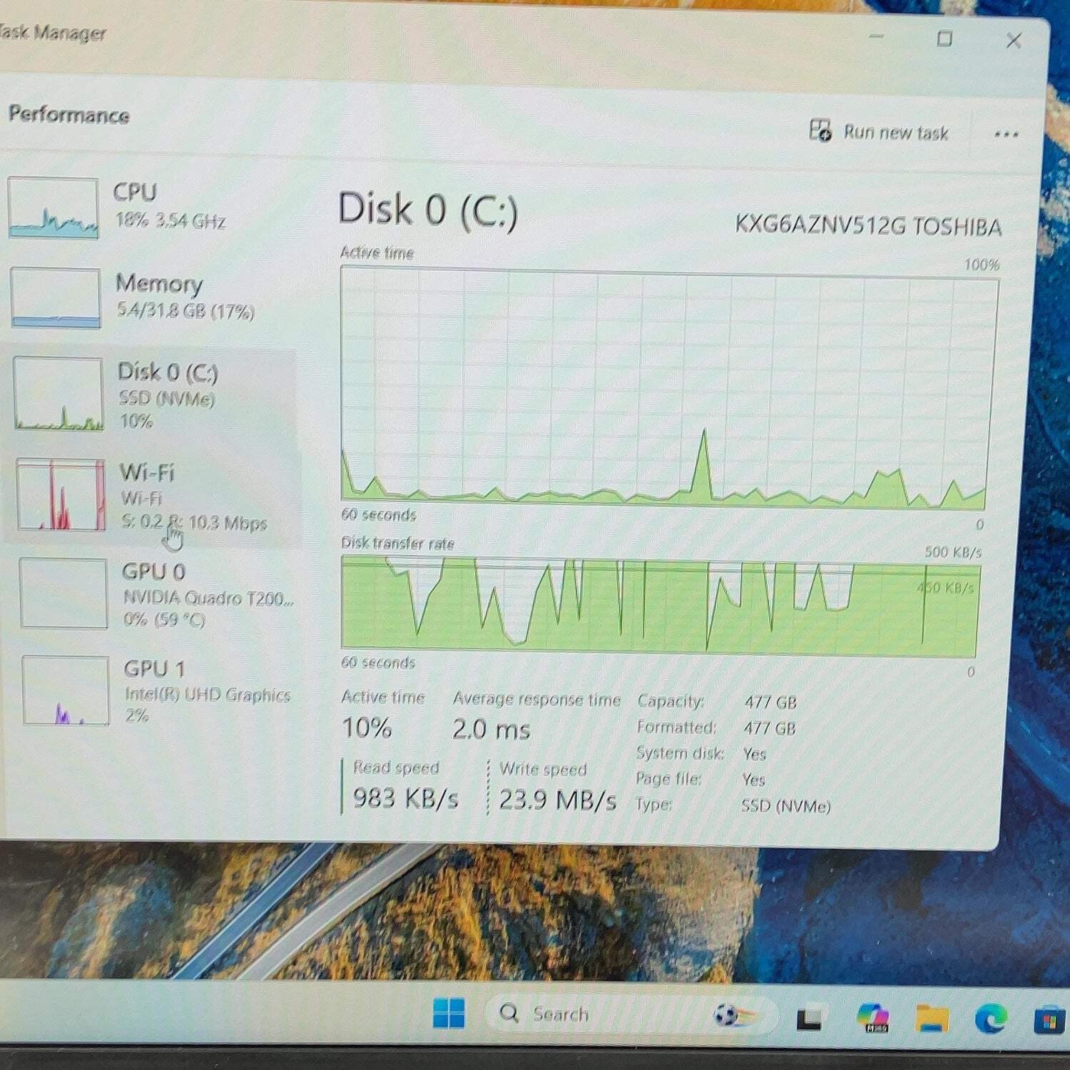 Lenovo ThinkPad P1 Gen 3 i7-10750H 2.6GHz 32GB RAM 500GB SSD Quadro T2000 Max-Q