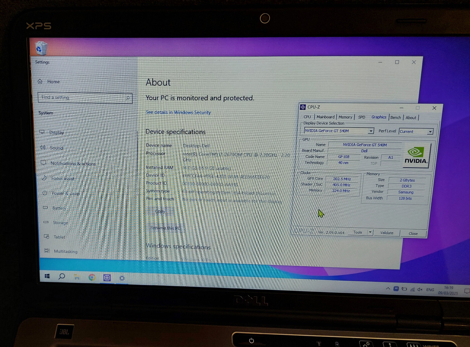 Laptop Dell XPS L502X