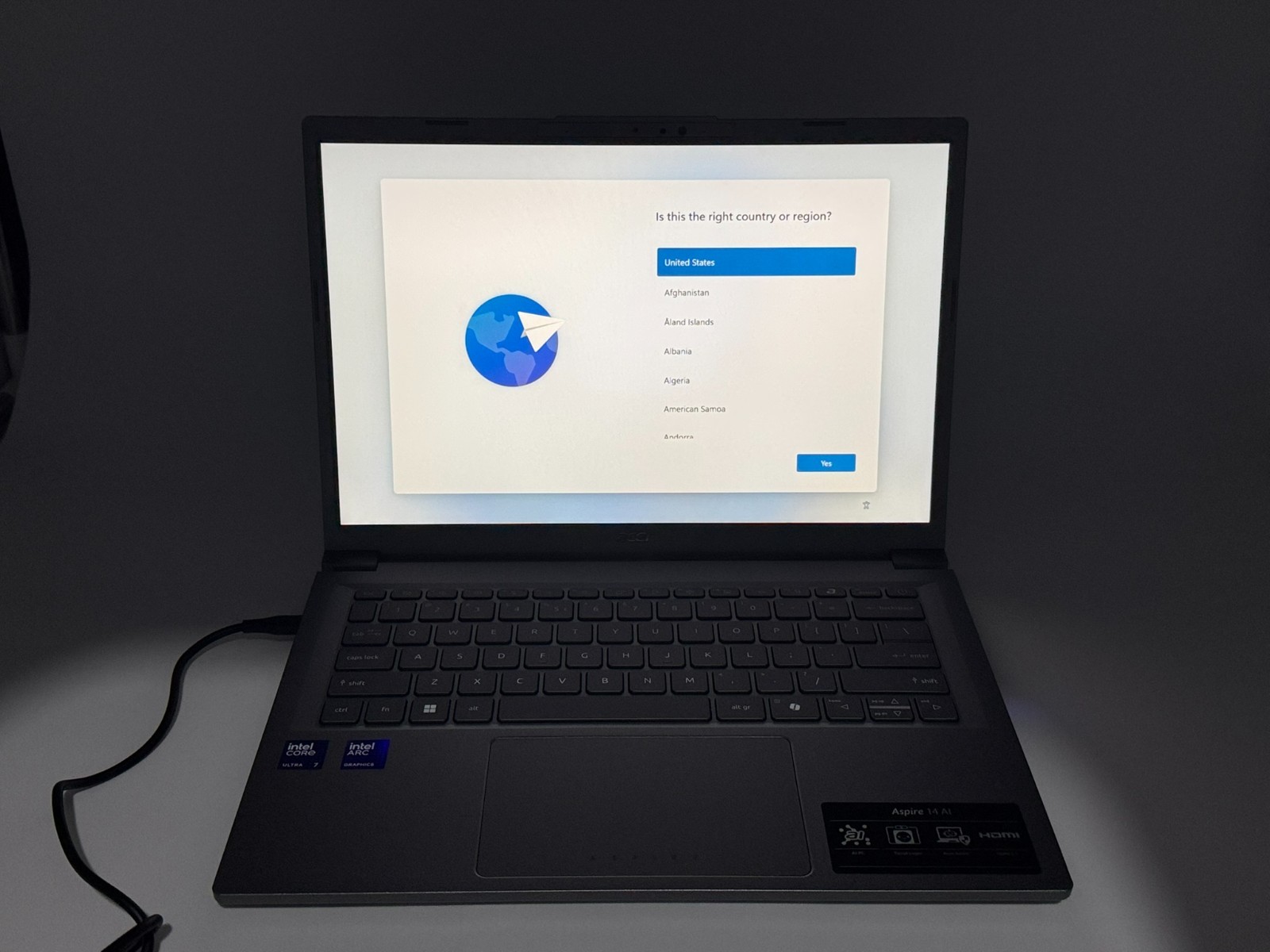 Acer Aspire 14 AI Copilot+ PC Intel Ultra 7 256V 1TB SSD 16GB Laptop Gray