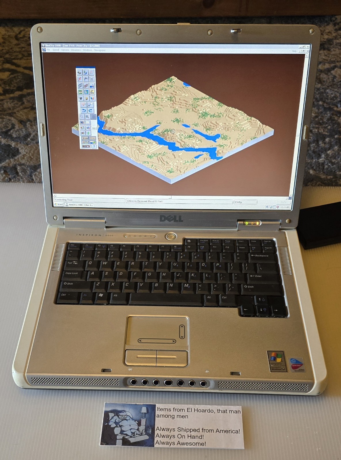 Dell inspiron 6000 laptop 1GB Ram 40GB HDD 1.6 Ghz Pentium M DVD Rom Windows XP
