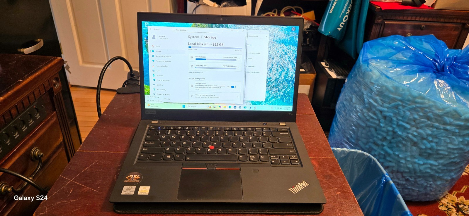 Lenovo ThinkPad P14s Gen 1 • UHD 4K Display • NVIDIA Quadro P520 • i7 • 32GB