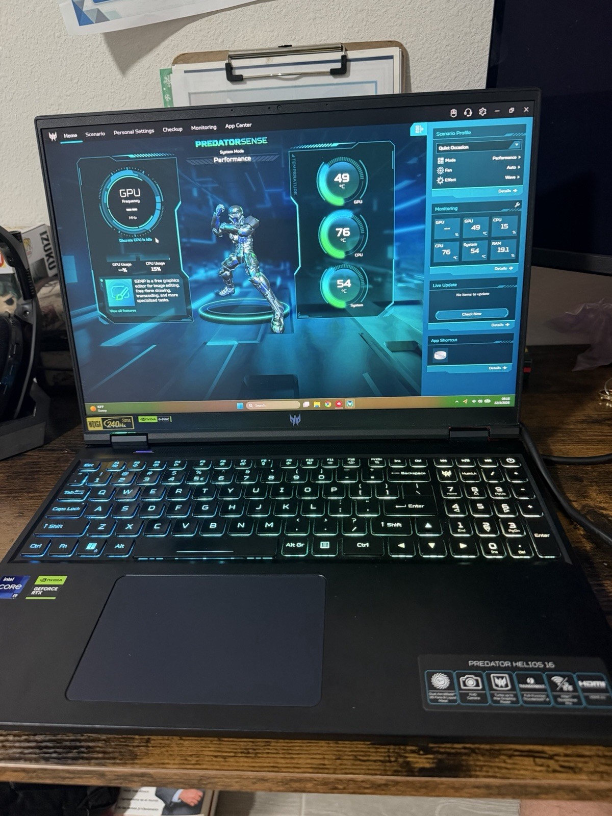 Acer Predator Helios 16 PH16-71 Gaming Laptop i9 RTX 4080 64GB 1.8TB SSD 16″ W11