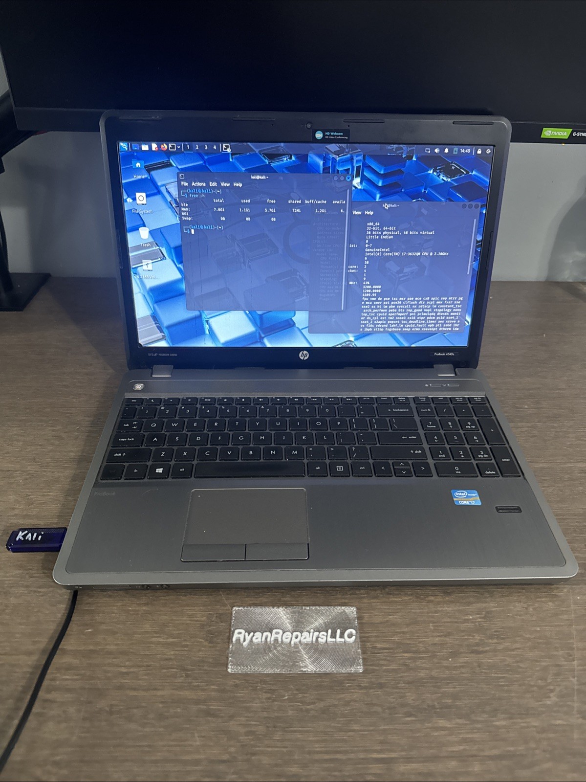 HP ProBook 4540s 15.6″ Laptop Intel Core i7-3632 8GB Ram NO HDD SCREEN DAMAGE