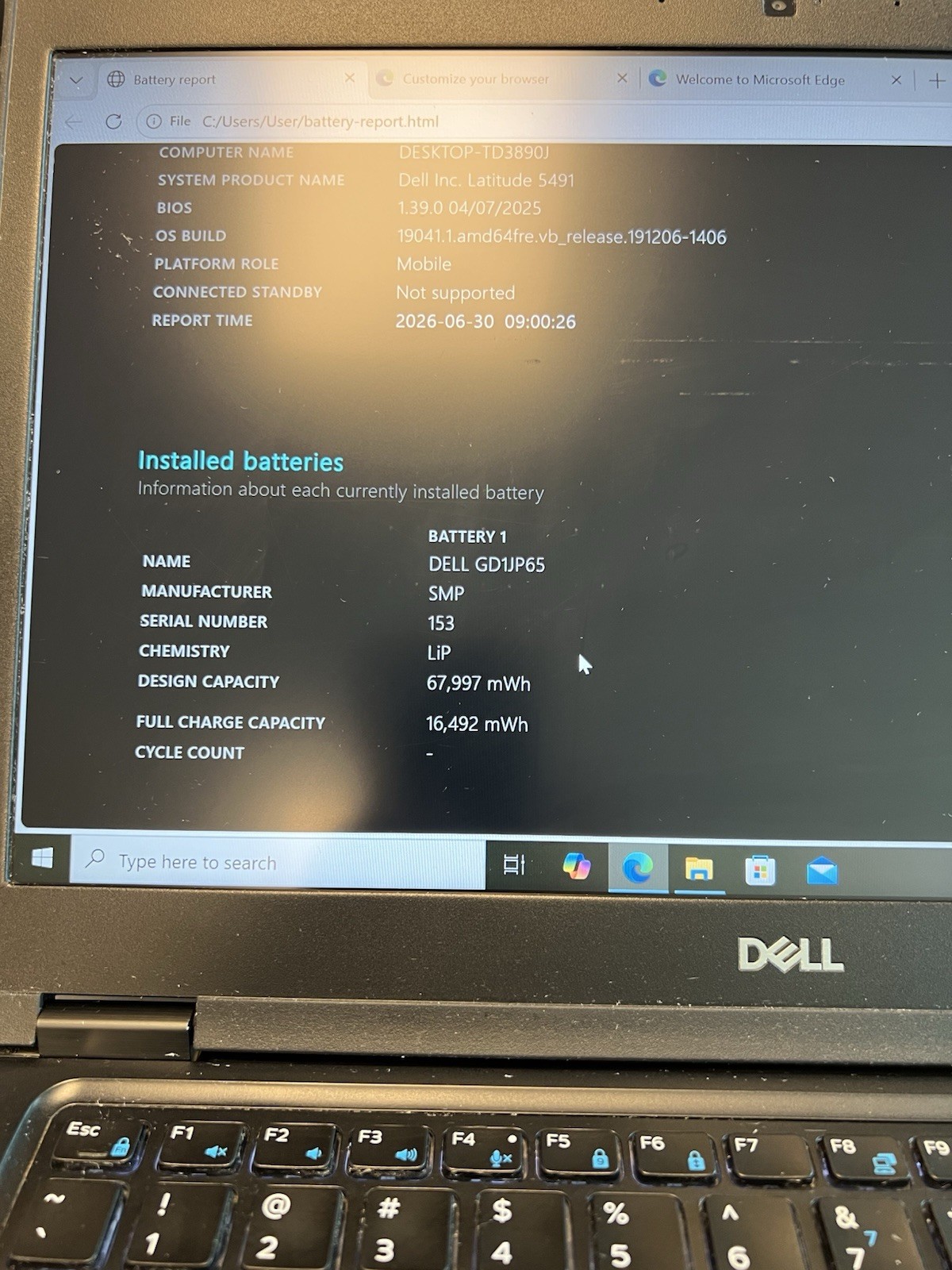 DELL LATITUDE 5491 Intel i7-8850H 8GB RAM 500GB SSD – Nvidia MX130 – Win 10 Pro