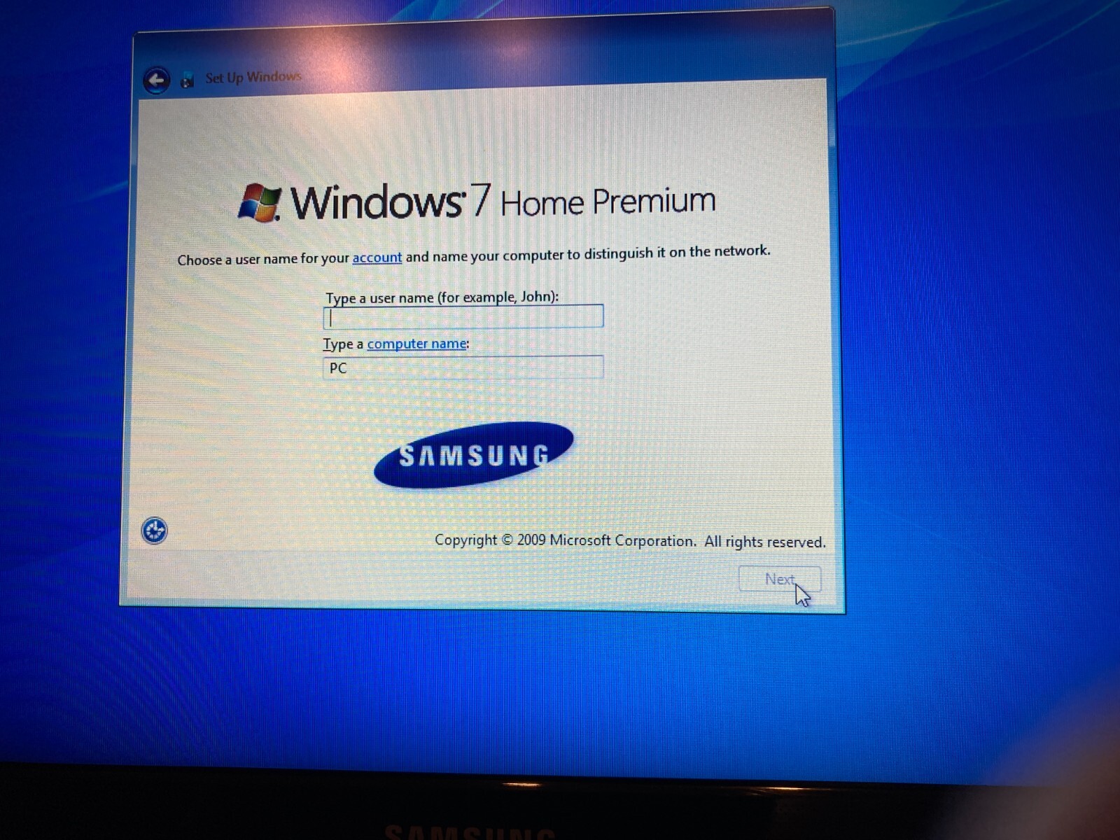 Samsung 300E5A/Core i3-Windows 7 /Webcam/DVD – 2350M CPU 2.30 GHZ 6.0GB 64 Bit O