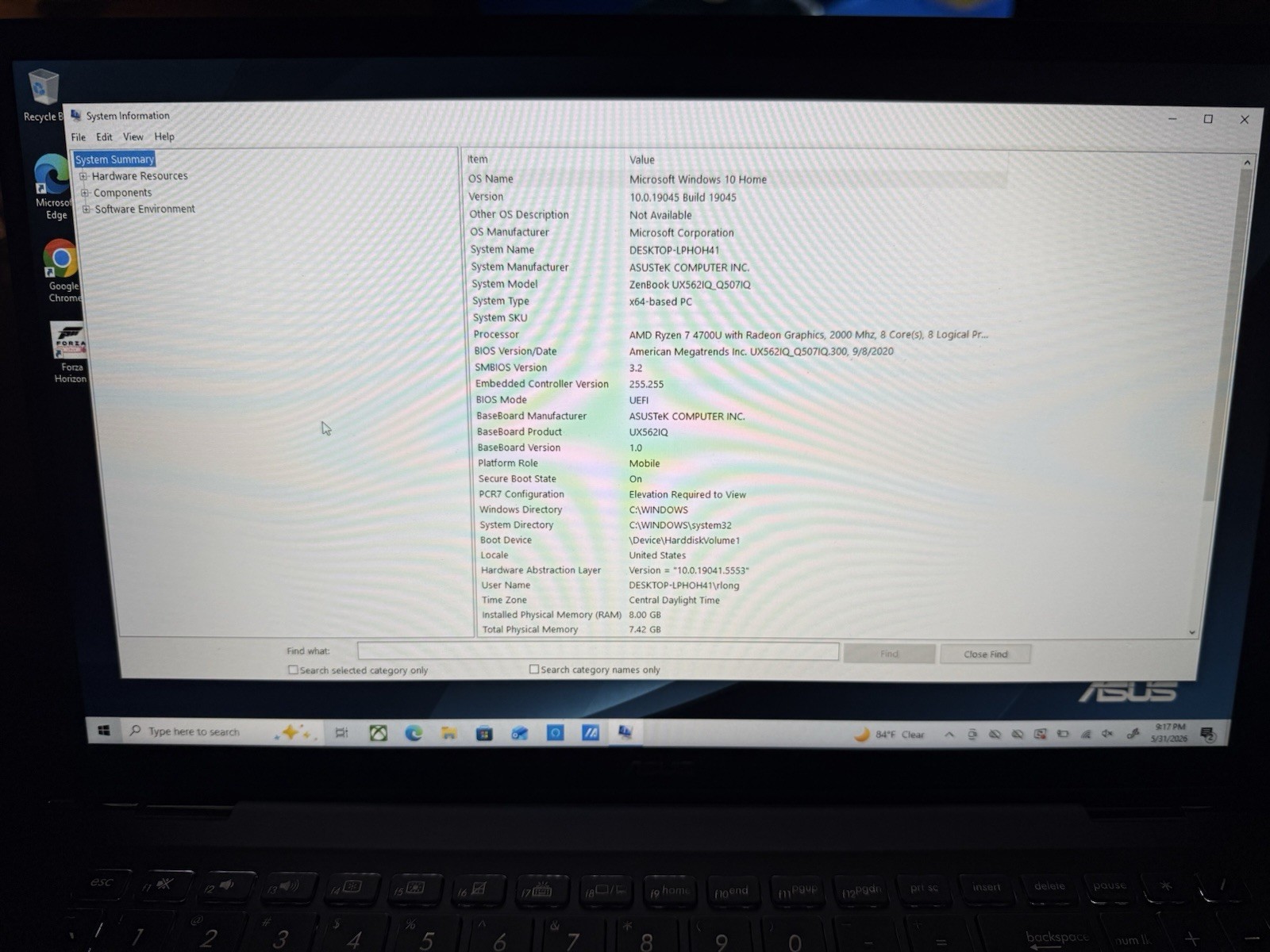 ASUS ZenBook Q507IQ 15.6″ Ryzen 7 4700U 8GB 512GB SSD GeForce Win10 Silver