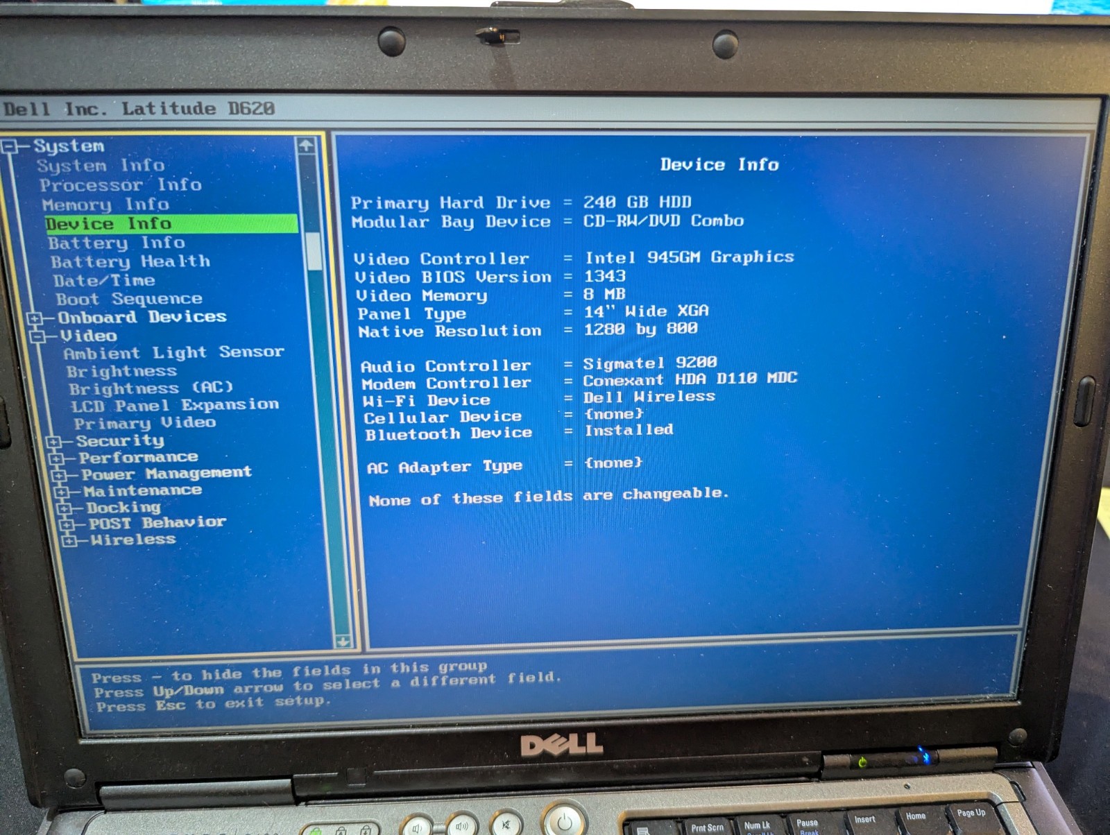 Dell Latitude D620 2.5GB RAM Laptop Windows 10 Pro, 240GB SSD – TESTED