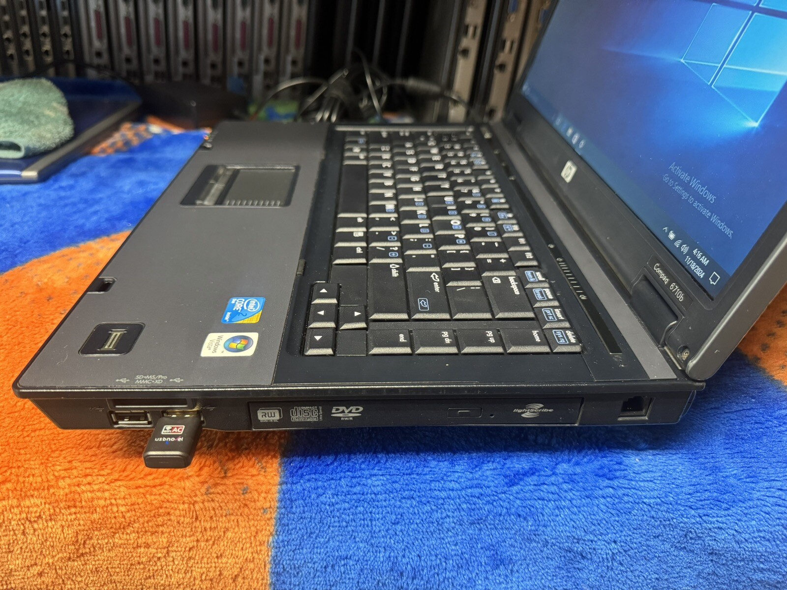 HP 6710b 15.4”, Win10pro, Intel C2D 2.20, 150 GB, 2.5 GB, DVD-RW, Wifi, #002