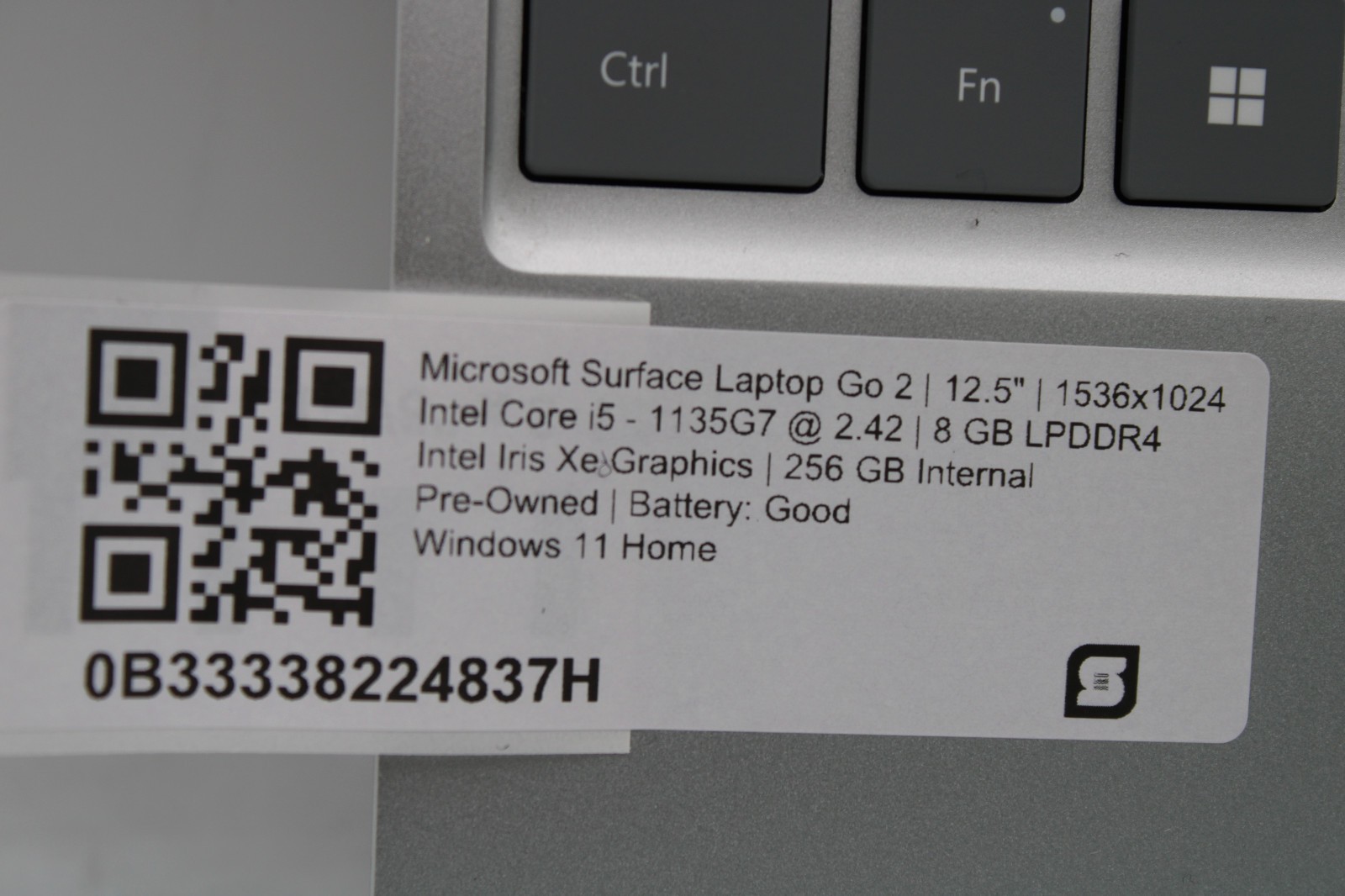 Surface Laptop Go 2 Touch _ i5-1135G7 _ 8GB RAM _ 256GB SSD _ W11H
