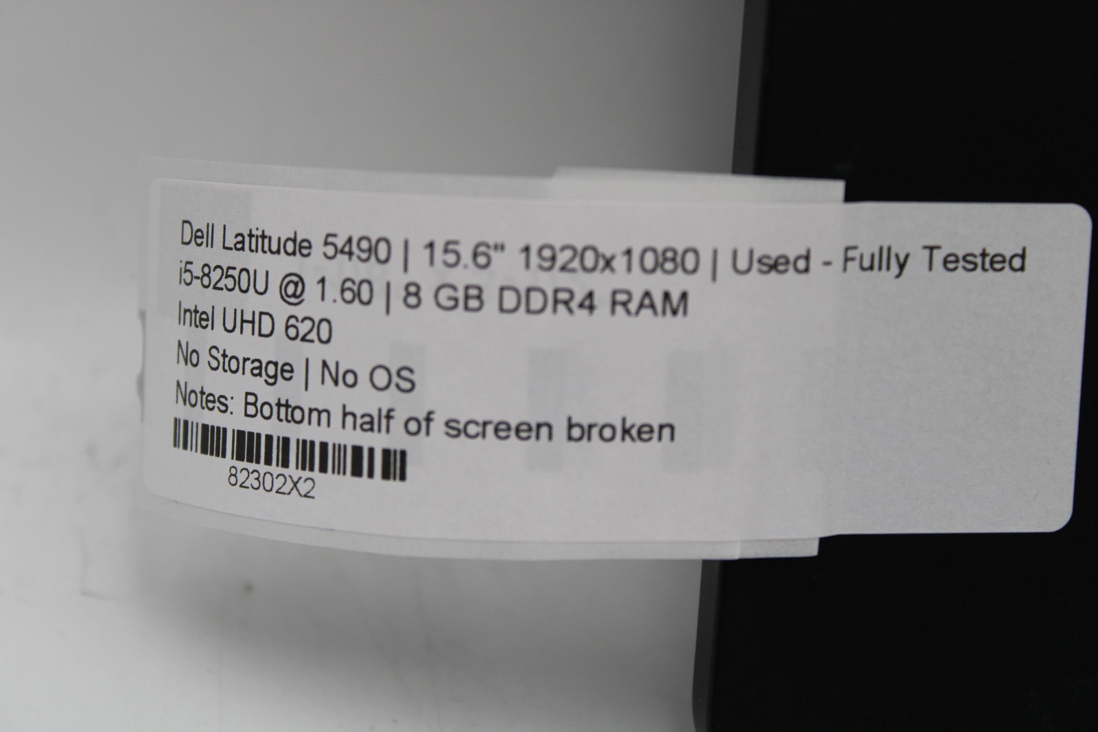 Dell Latitude 5490 _ i5-8250U @ 1.6 GHz _ 8GB RAM _ No SSD / OS *READ