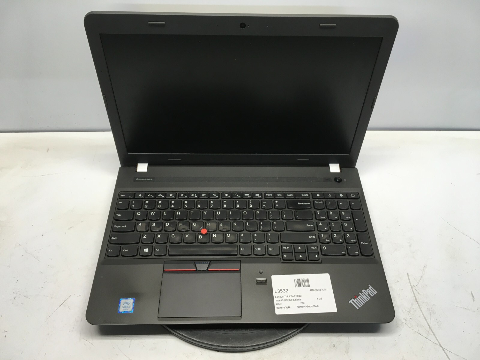 Lenovo ThinkPad E560 Intel i3-6100U 2.3GHz 4 GB NO HDD