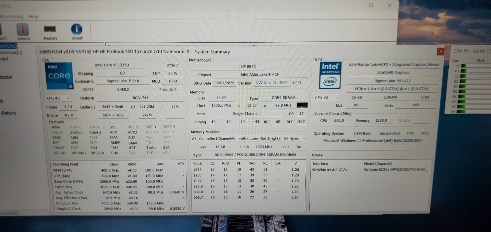 HP ProBook 450 G10 Laptop 15.6 in Intel Core i5-13th Gen 16GB RAM 256GB SSD W11P