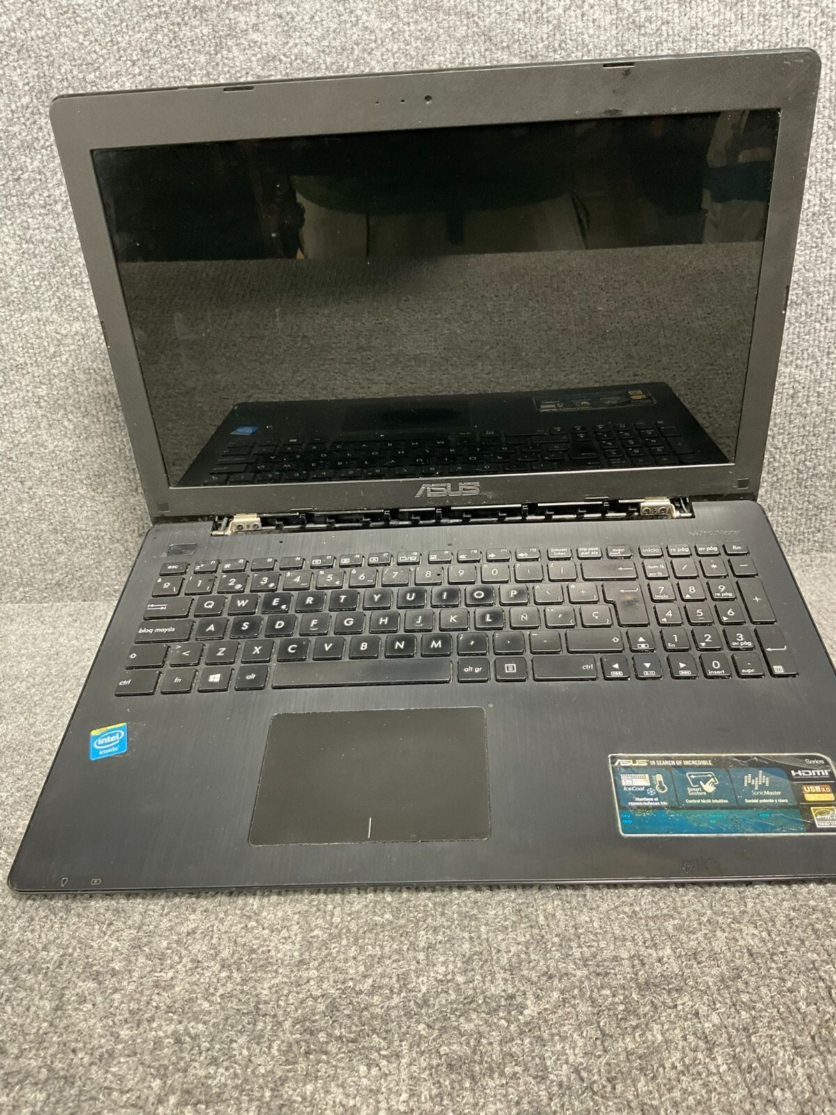 ASUS X553M Laptop Intel HDMI USB 3.0 Black For Parts Repair