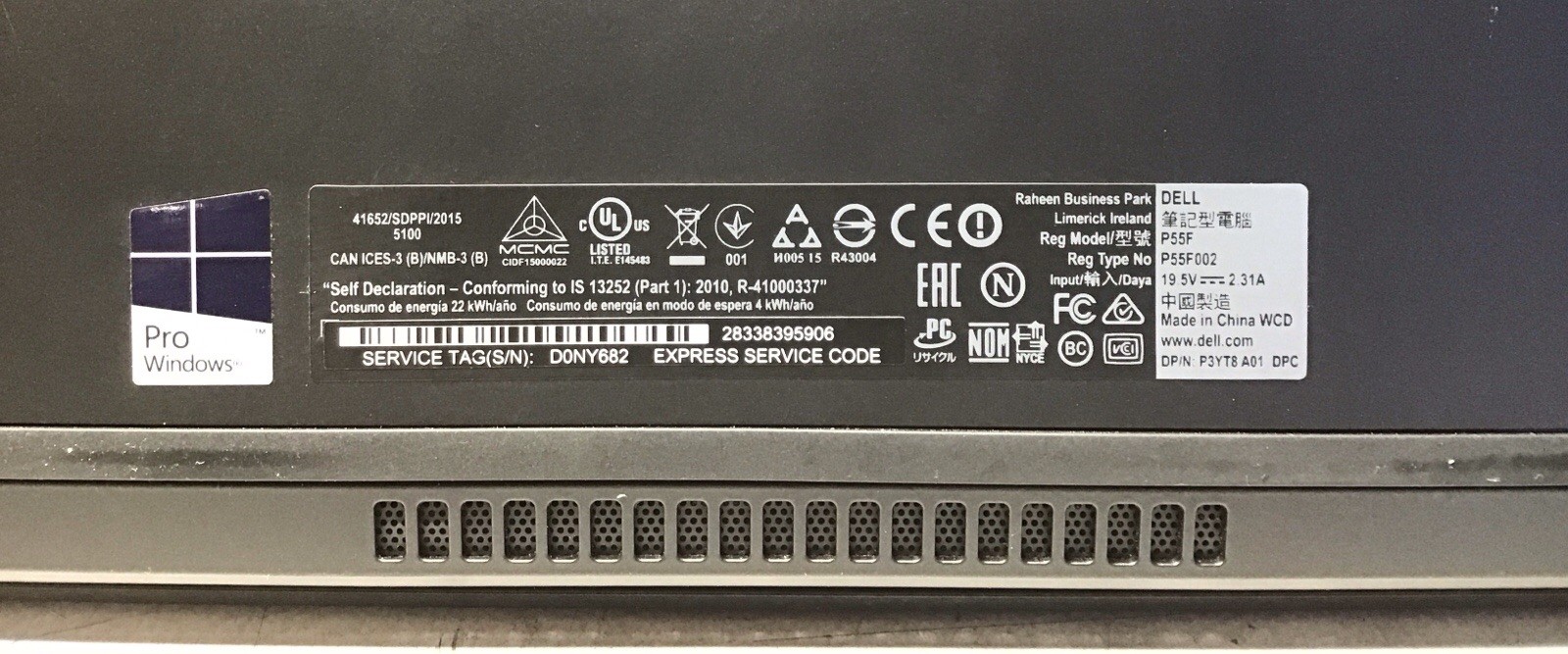 Dell Inspiron 15-7568 Intel i7-6500U @ 2.50GHz 8GB Ram 950GB HDD *SEE PICS