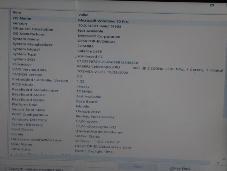 Toshiba Satellite L455 Laptop__Intel Celeron 900 @ 2.20 GHz__2GB RAM__320GB HDD.