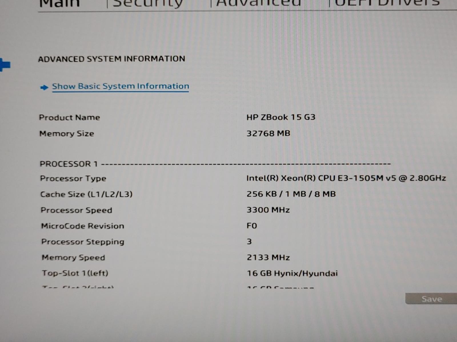 HP ZBook 15 G3 Xeon E3-1505M v5 32GB 512GB M2000M **BAD BATTERY** *NO OS/NO AC**