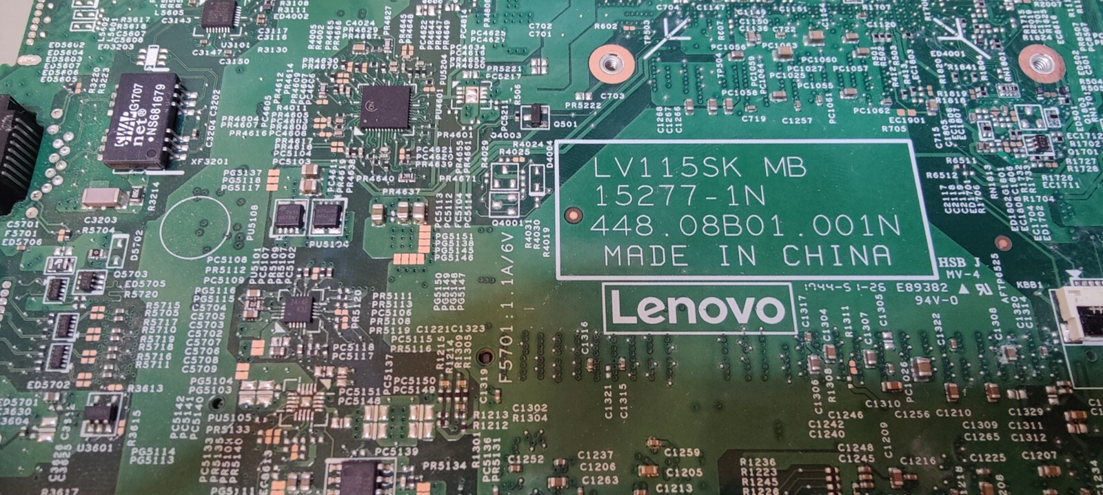 LENOVO V110-15 MOTHERBOARD 448.08B01.001N I3-6006U INTEL UHD 520 4GB RAM
