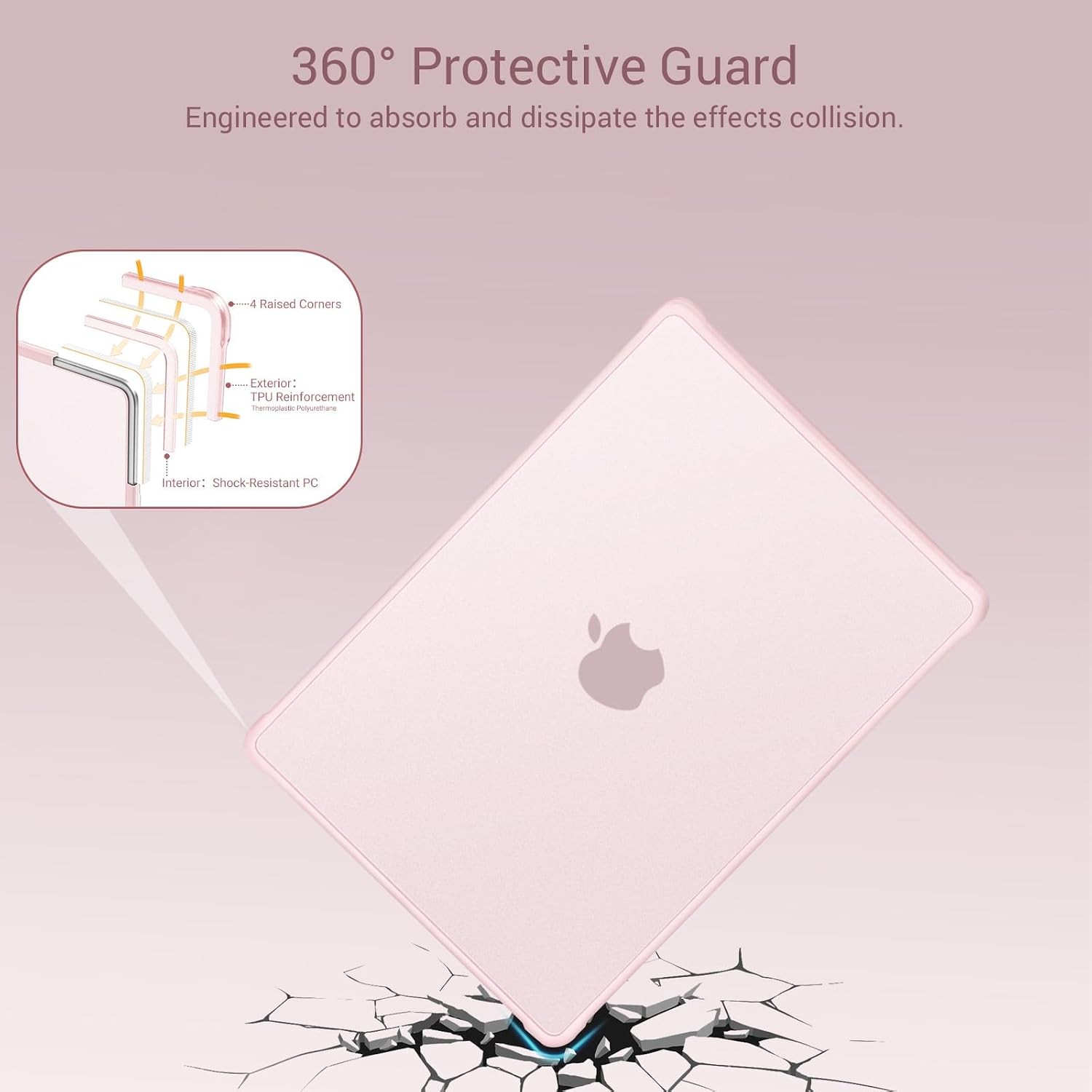 MacBook Air 13 inch Case M5 M4 M3 M2 2026-2022 A3449 A3240 A3113 A2681, Pink