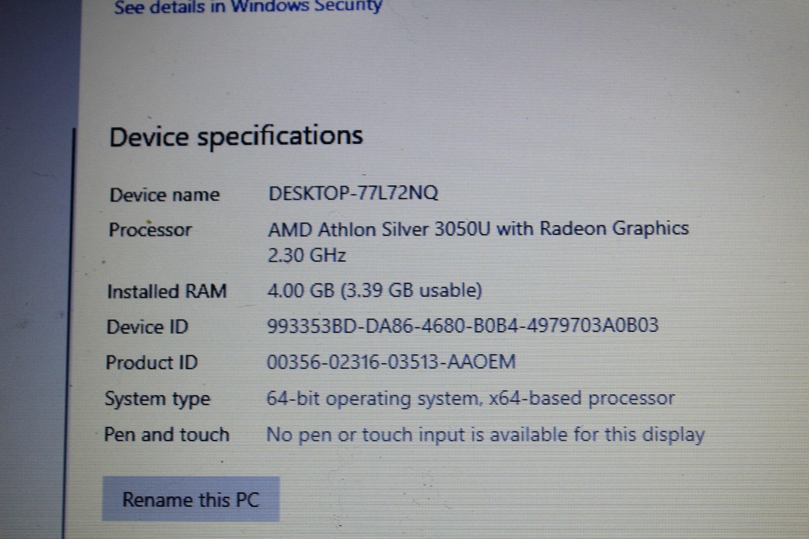 Dell Inspiron 15 3505 P112F001 15.6″