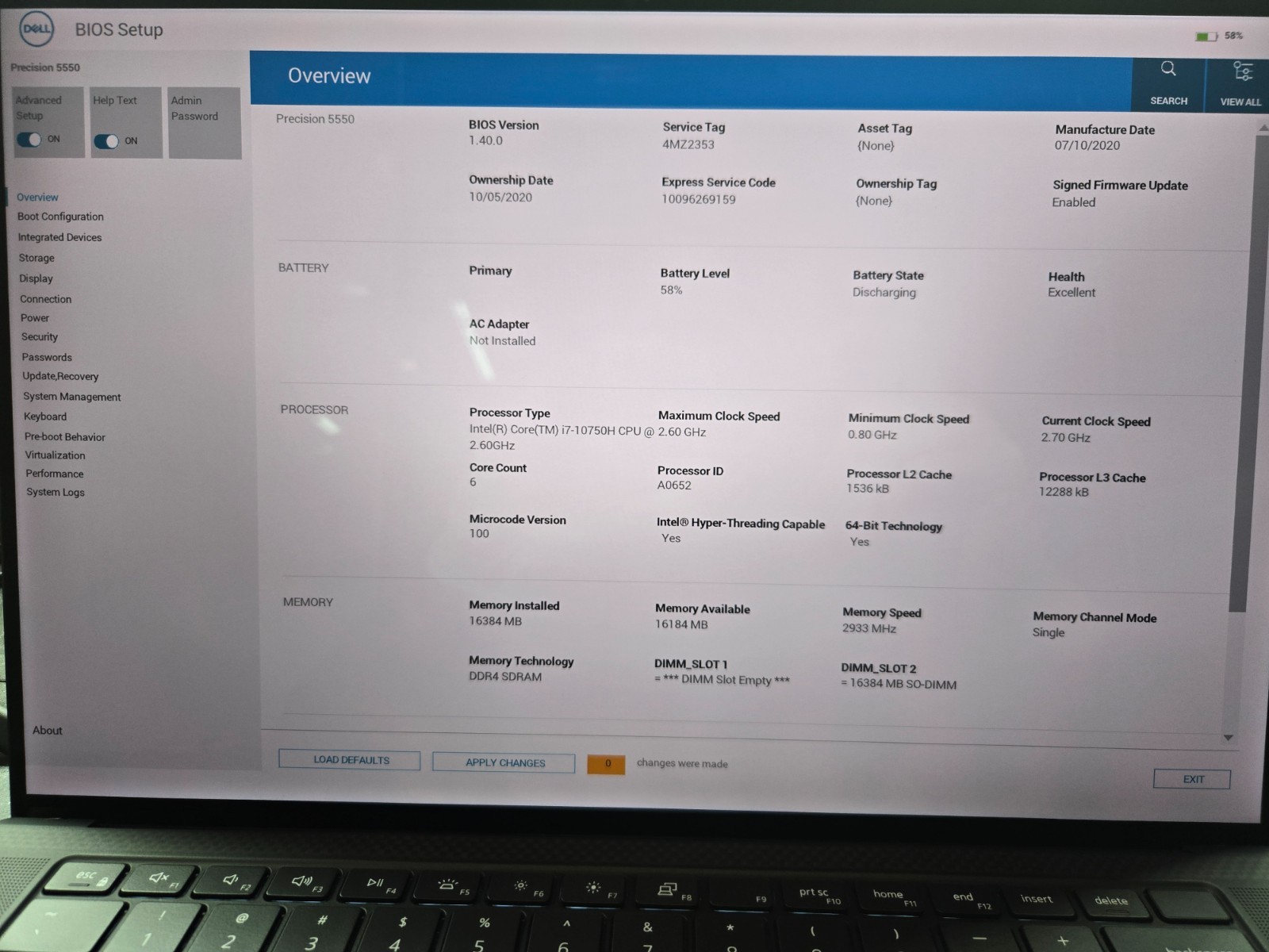 Dell Precision 5550 | 15.6 UHD+ Touch | i7-10750H | 16GB RAM | 512GB SSD | T1000