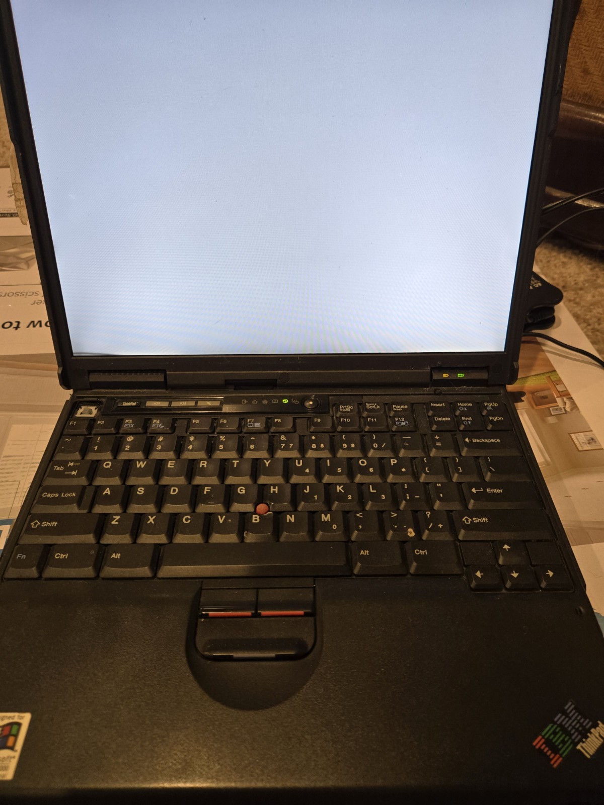 IBM Thinkpad Intel Pentium Type 2647 W / Power Cord Parts Or Repair Only