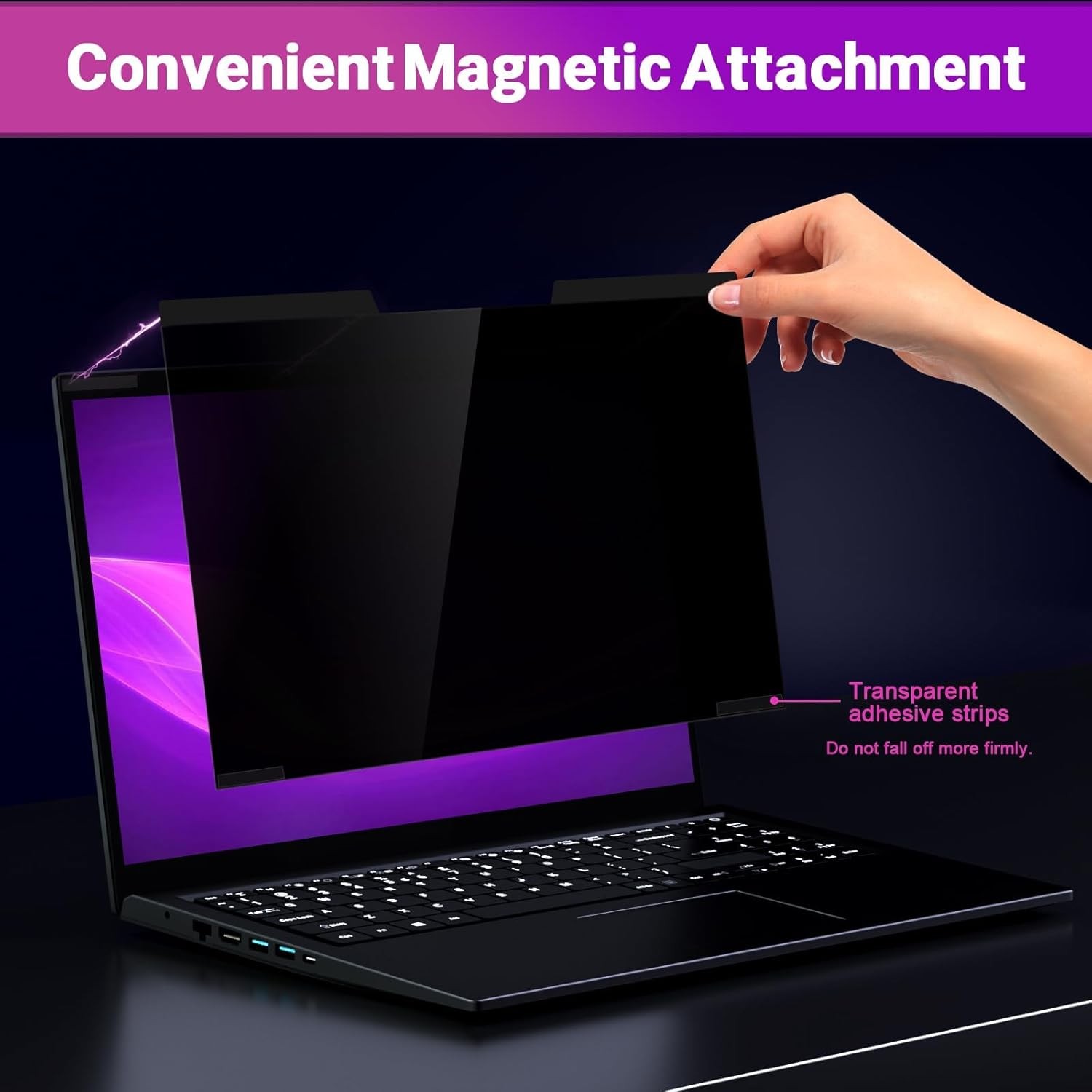 Magnetic Laptop Privacy Screen 14 Inch 16:9 – Anti-Blue Light, Anti-Glare Filter