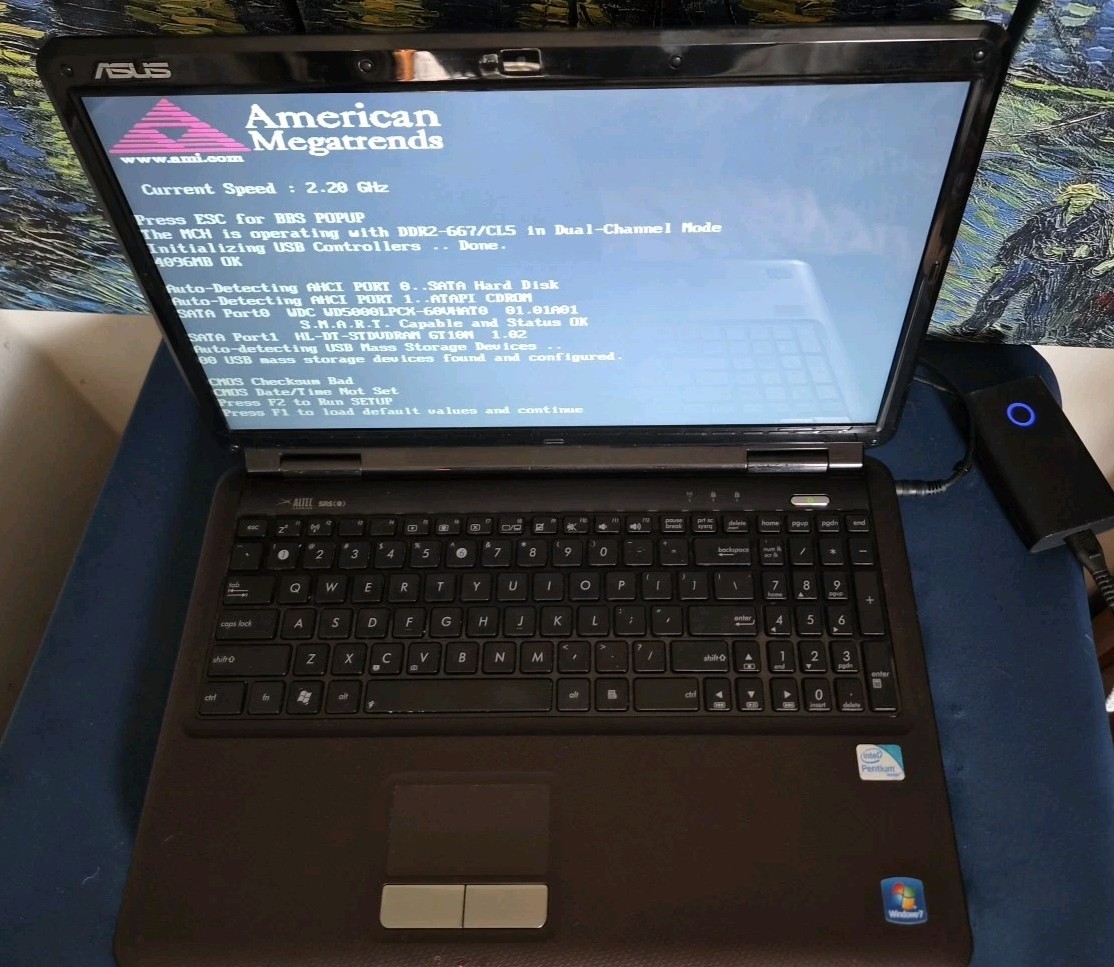 Asus K60I Laptop Intel Pentium Windows 7 Brown Textured Altec Lansing SRS A4