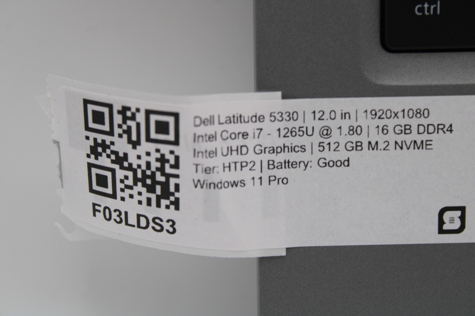 Dell Latitude 5330 i7-1265U @ 1.8 GHz 16GB RAM 512GB SSD W11P