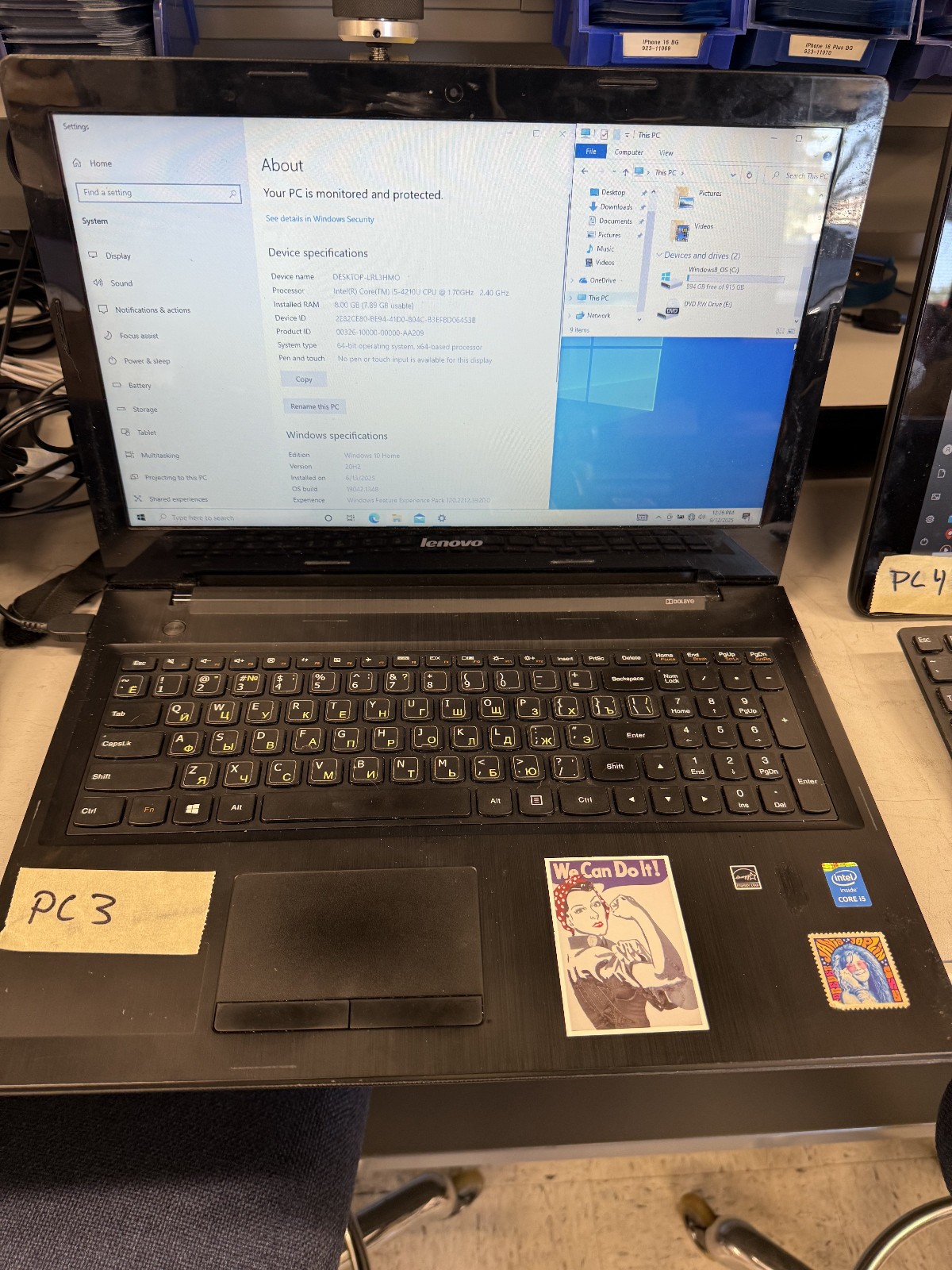 Lenovo G50-70 Core i5 4210U RAM 8GB 1TB HDD Windows 10 Lots of stickers!