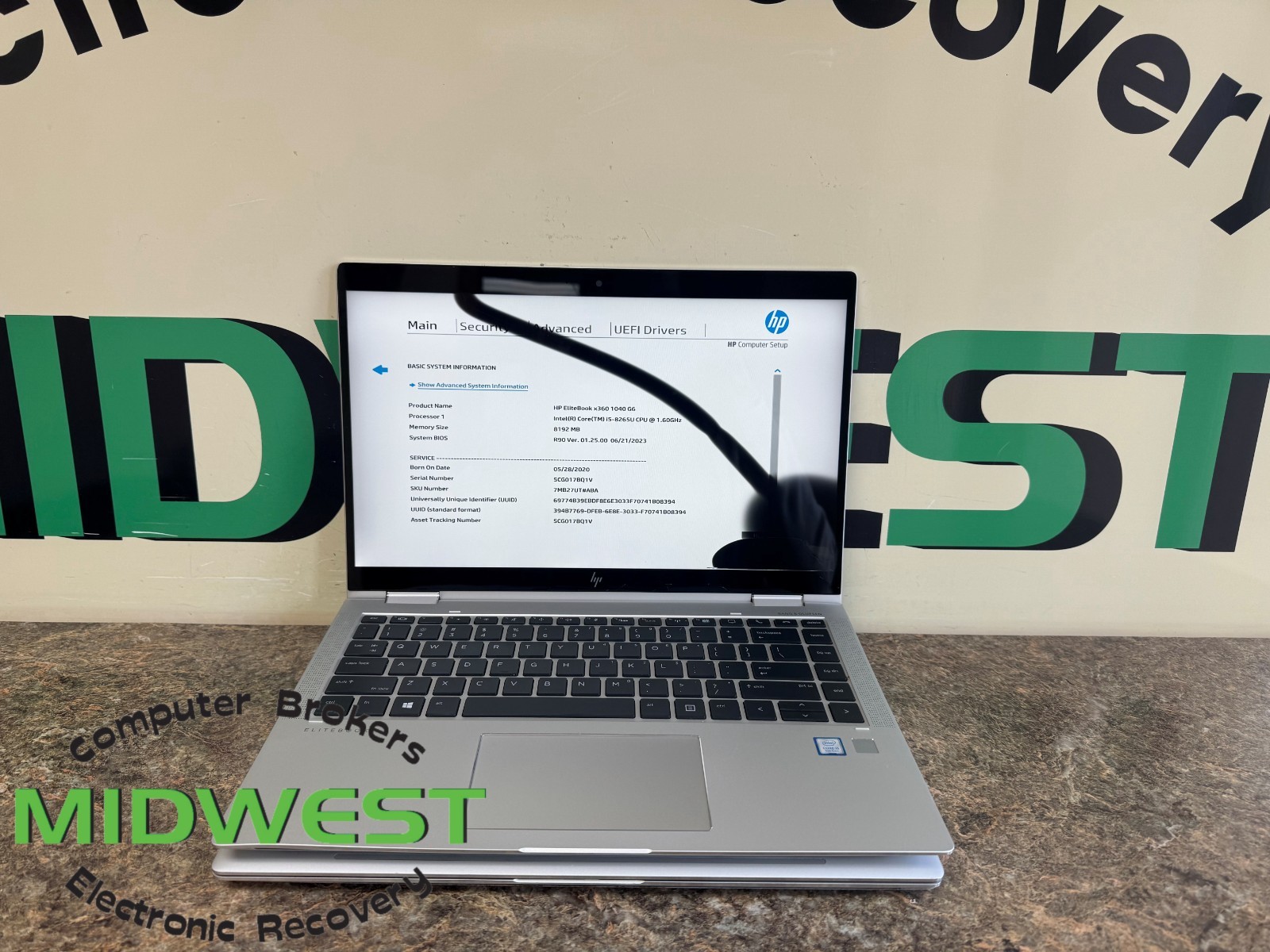 (Lot of 2) HP EliteBook x360 1040 G6 i5-8265U 1.6GHz 8GB 256GB