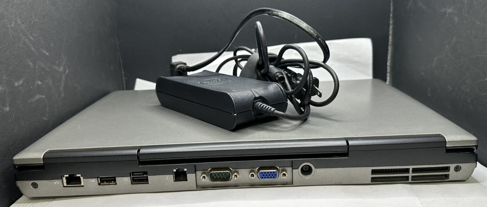DELL D820 CORE 2 DUO, WIN 98, 64 GB SSD POWER ADAPTER, STRICTLY FOR PARTS/REPAIR