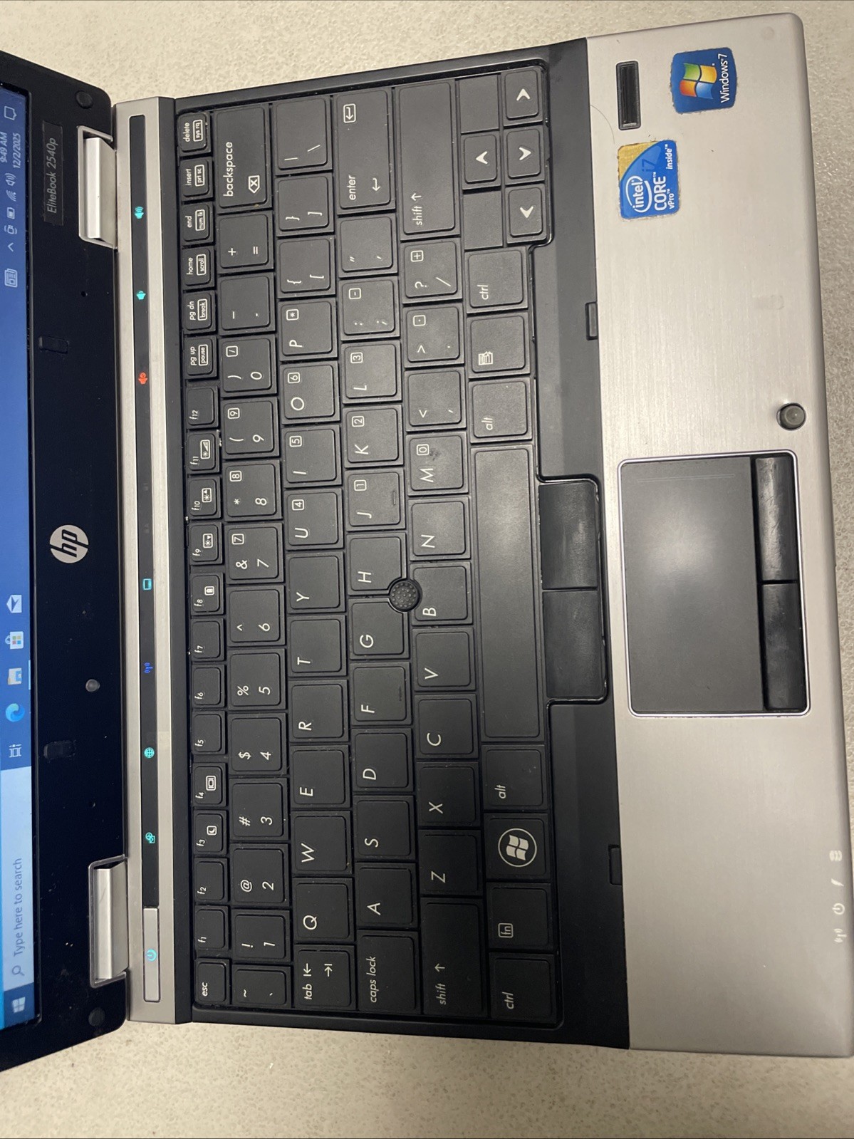 HP Elitebook 2540p Laptop Intel i7-L640 2.13GHz 8gb RAM 256GB HDD