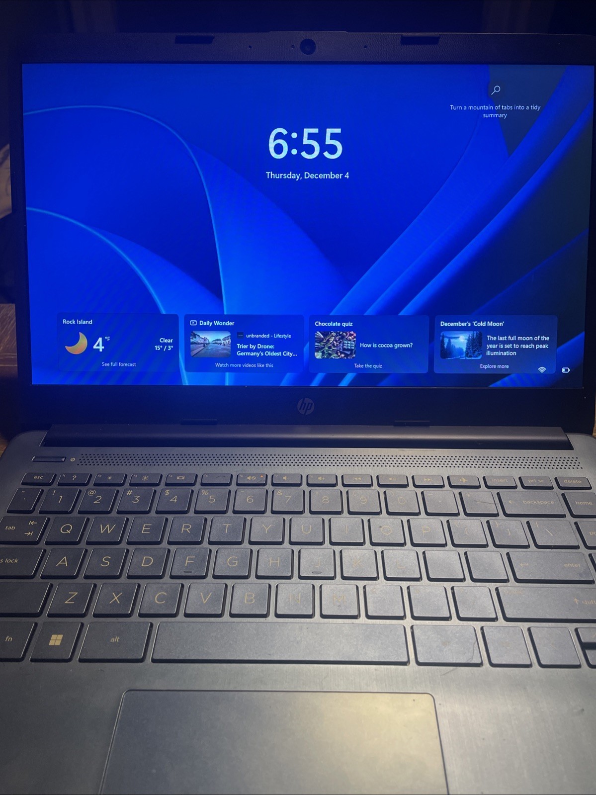 HP 14 inch HD Windows Laptop Intel Processor N150 4GB RAM 128GB UFS Blue
