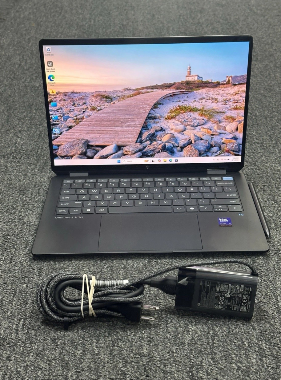 HP OmniBook Ultra Flip 2-in-1 14″ 3K OLED Touch. Ultra 7 258V 32GB 2TB W/STYLUS