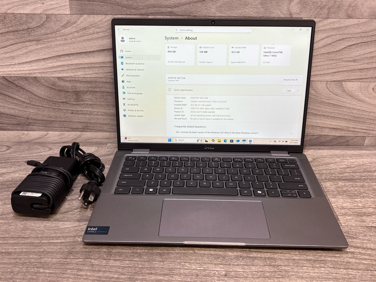 Enterprise AI Laptop Dell 7450 – Core Ultra 7 vPro – 16GB/1TB – 49-C (A1D026223)