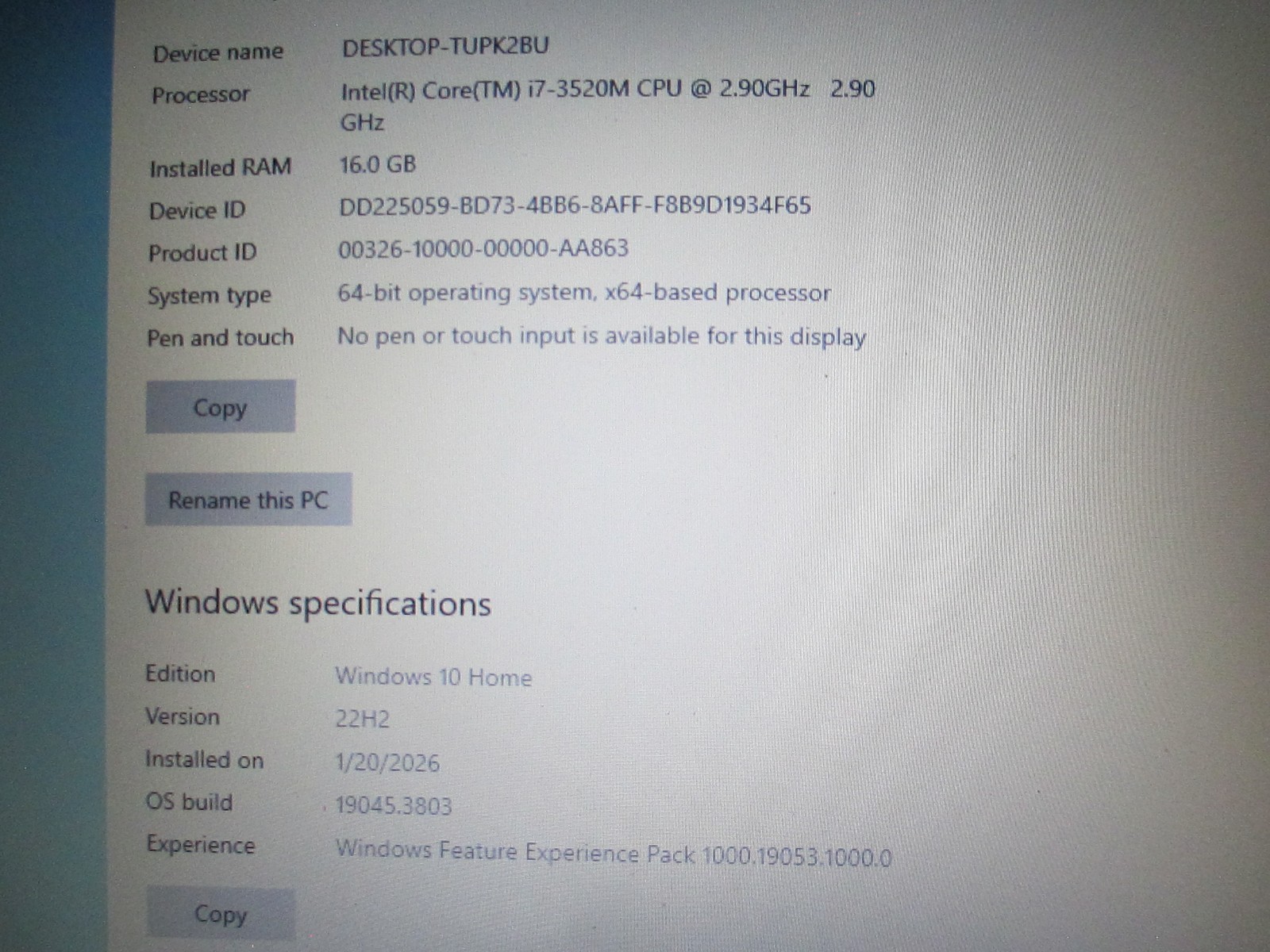 HP Elitebook 8570p i7 2.9GHz/16GB Ram/ 1TB HDD/ Win 10/ NICE Condition WORKING