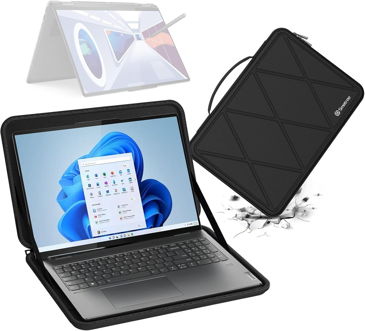Hard EVA Protective Sleeve Case for 16 inch Lenovo Yoga 7i/7 2-in-1 Gen 8, Anti-