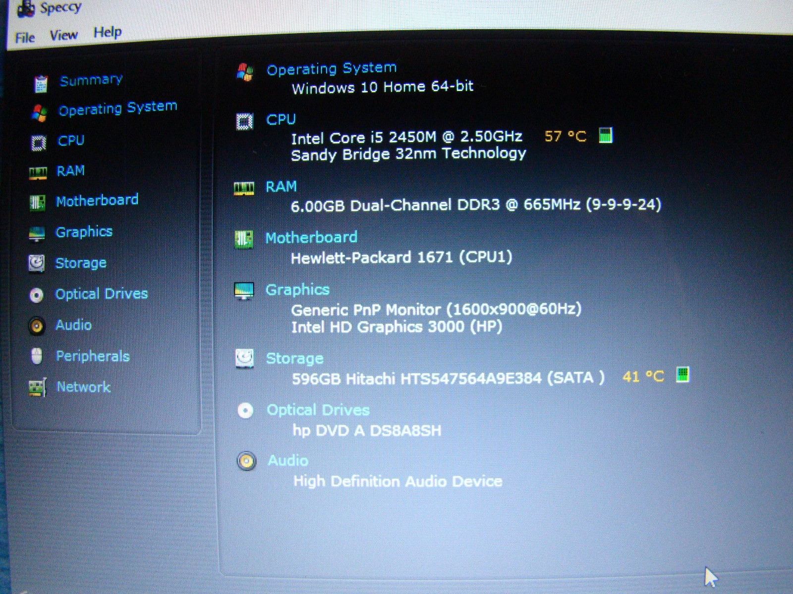 Hp g7-1338dx/Core i5-2450M 2.50ghz/6gb/640gb/Web/Windows 10 Home/BT/Hdmi/17.3″
