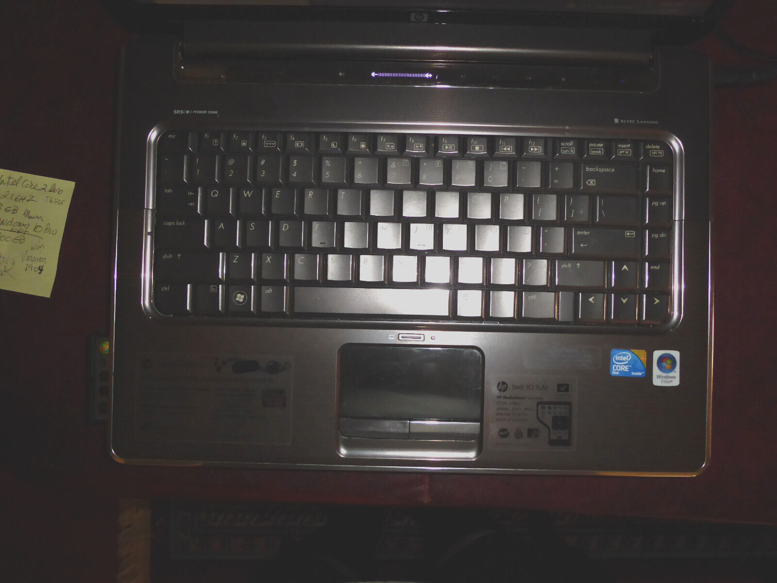HP Pavilion dv5-1388nr 3GB, 300GB 15″ Intel Core 2 Duo T6500 @ 2.1 GHz w/Remote