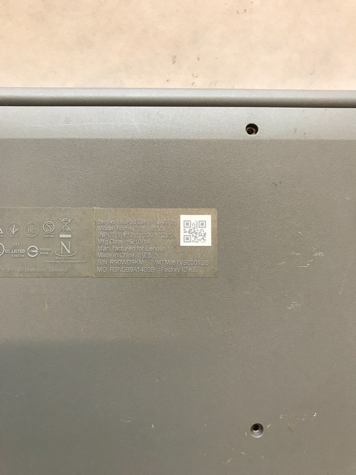 Lenovo IdeaPad Slim 1-14AST-05 AMD A6-9220e 4GB RAM 64GB SSD For Parts READ – DW