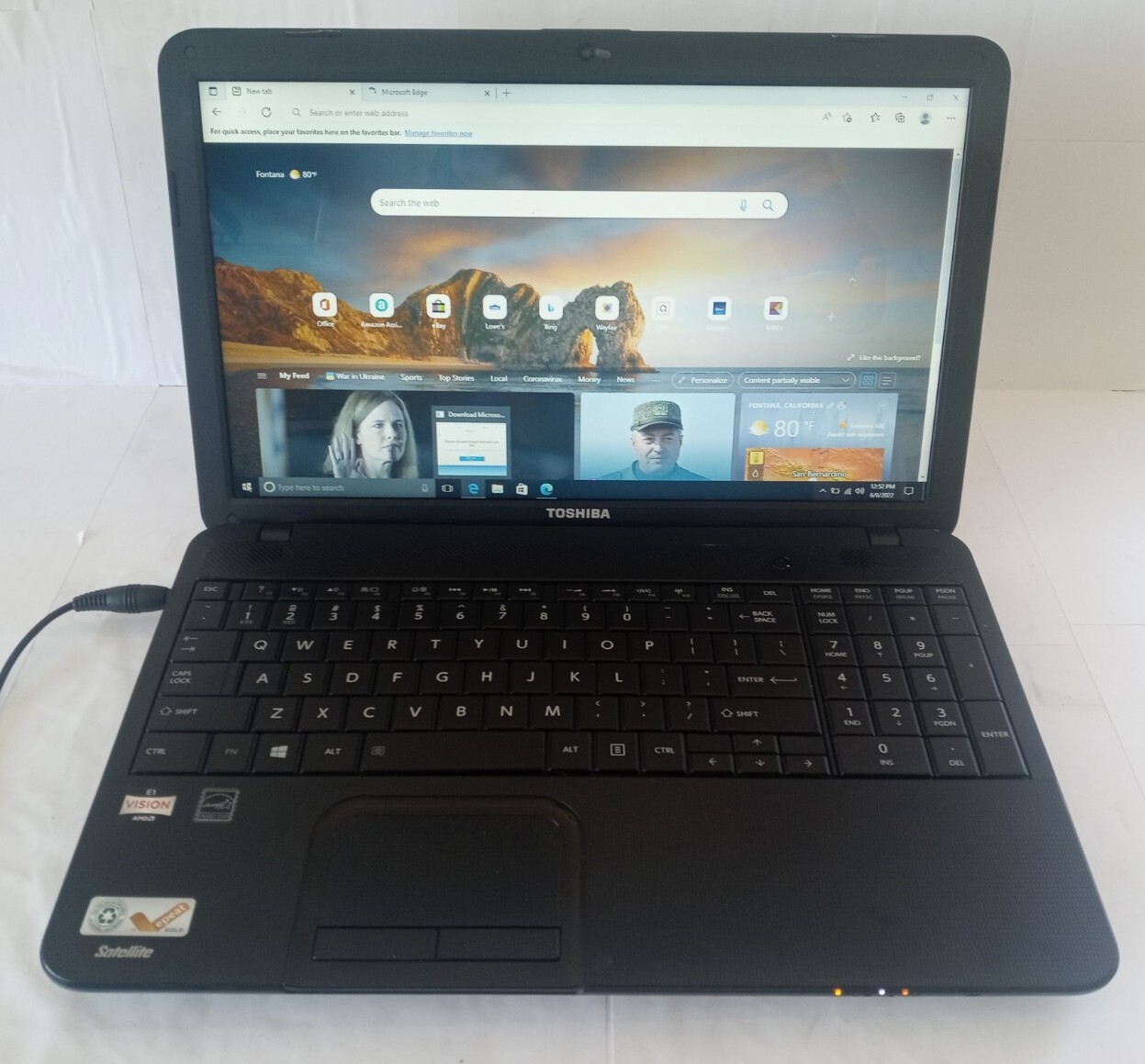 TOSHIBA SATELLITE C855D-S5167 500GB 4GB AMD E1-1200APU 1.40GHz Win 10 HOME