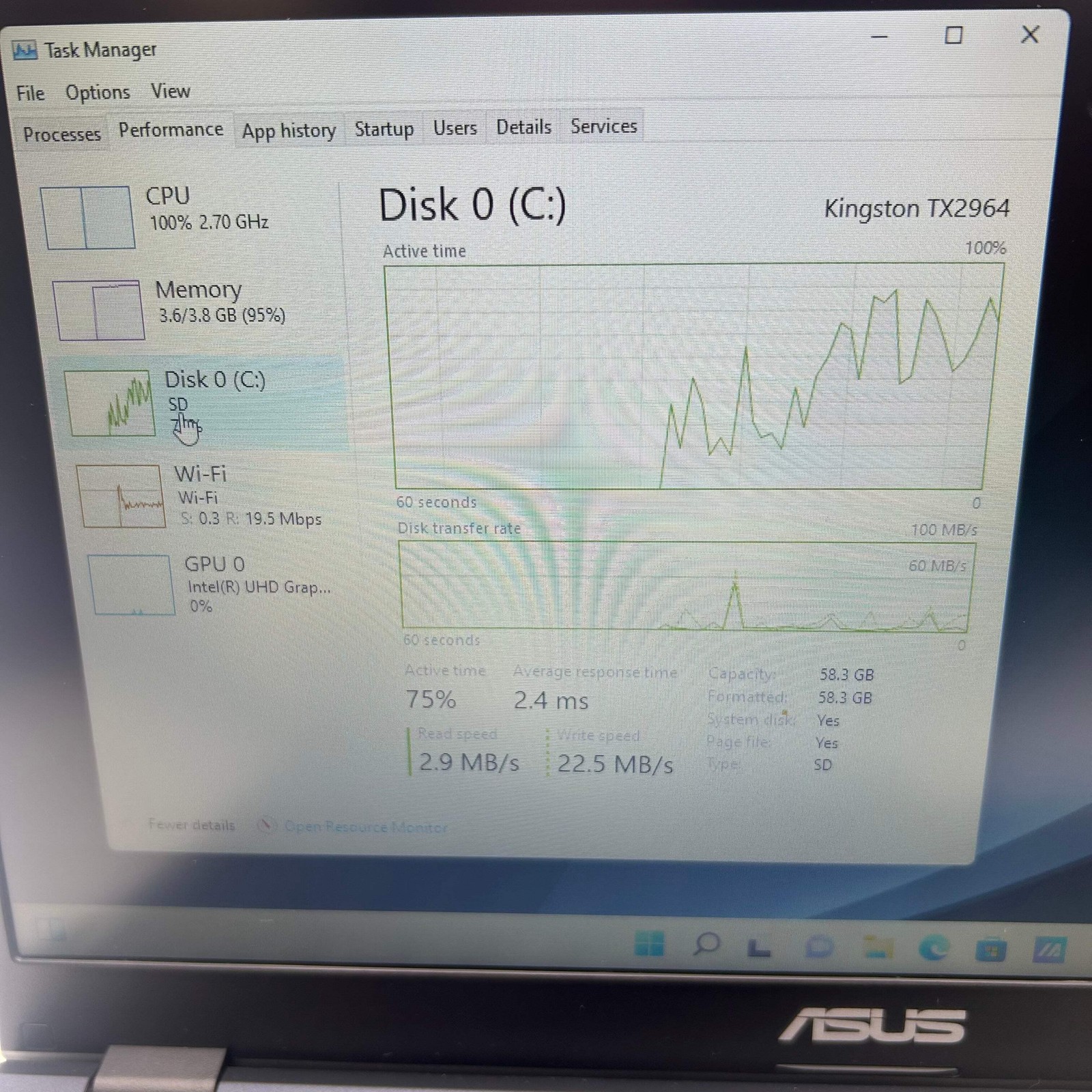 Asus 14″ Laptop Intel Celeron N4020 4GB RAM 64GB E410M *READ*