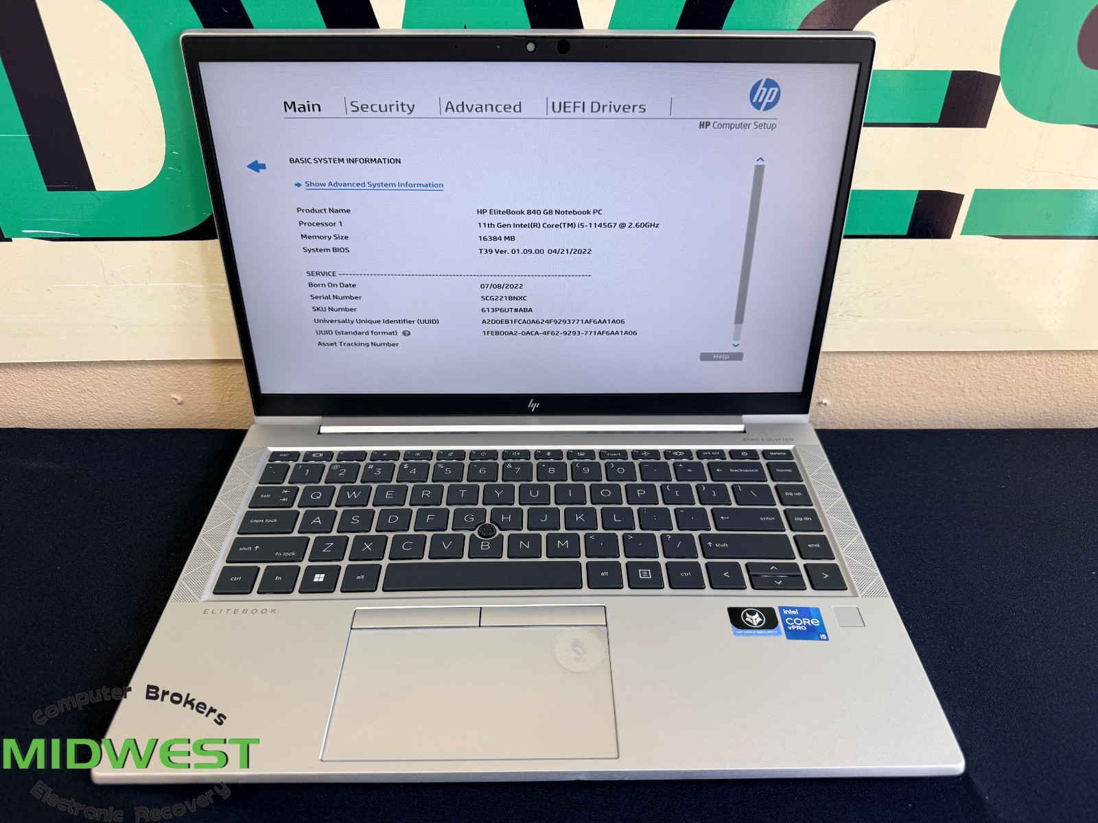 HP EliteBook 840 G8 i5-1145G7 2.6GHz 16GB 512GB SSD