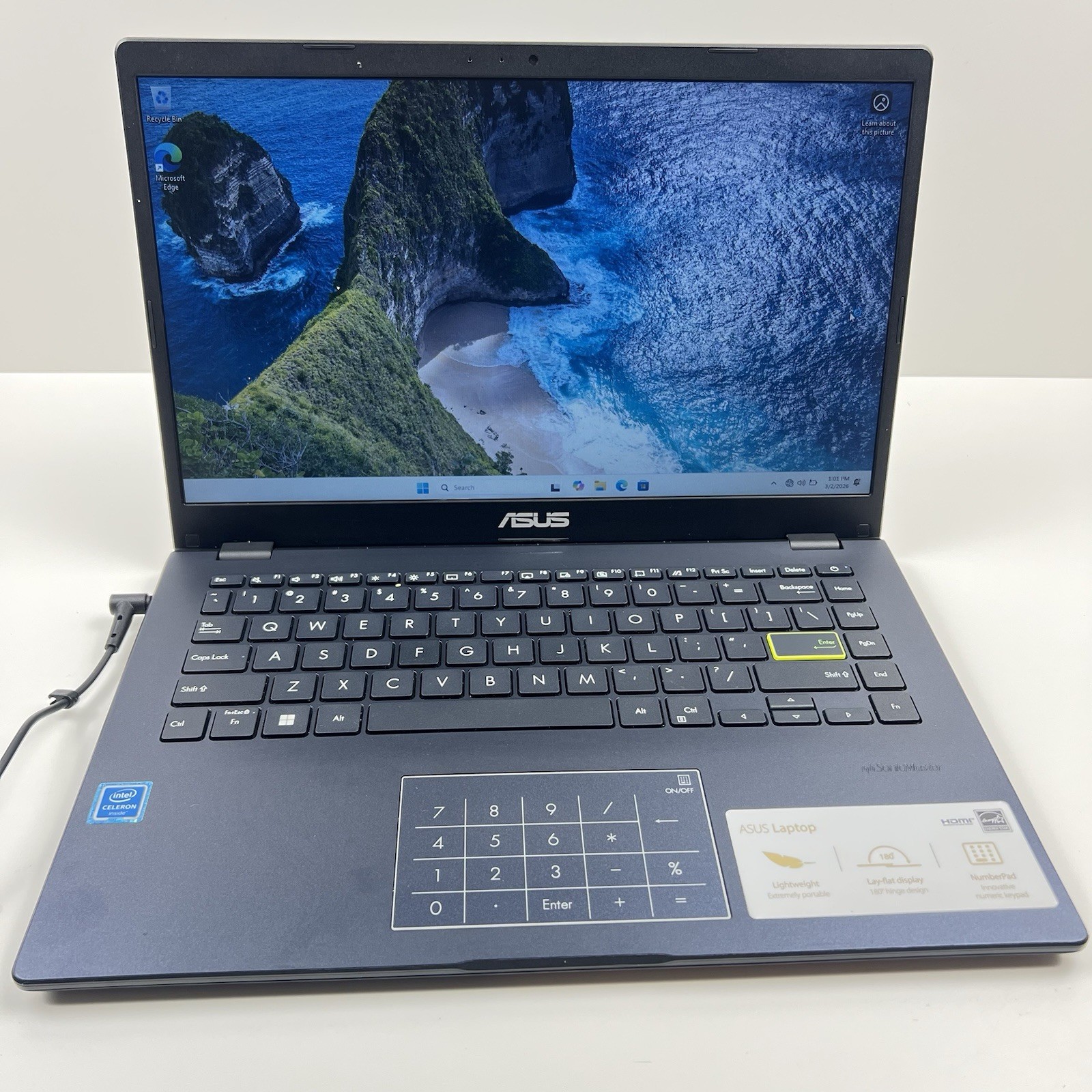 ASUS E410M 14″ 64GB eMMC Intel Celeron N4020 1.10GHz 4GB RAM | Weak Battery