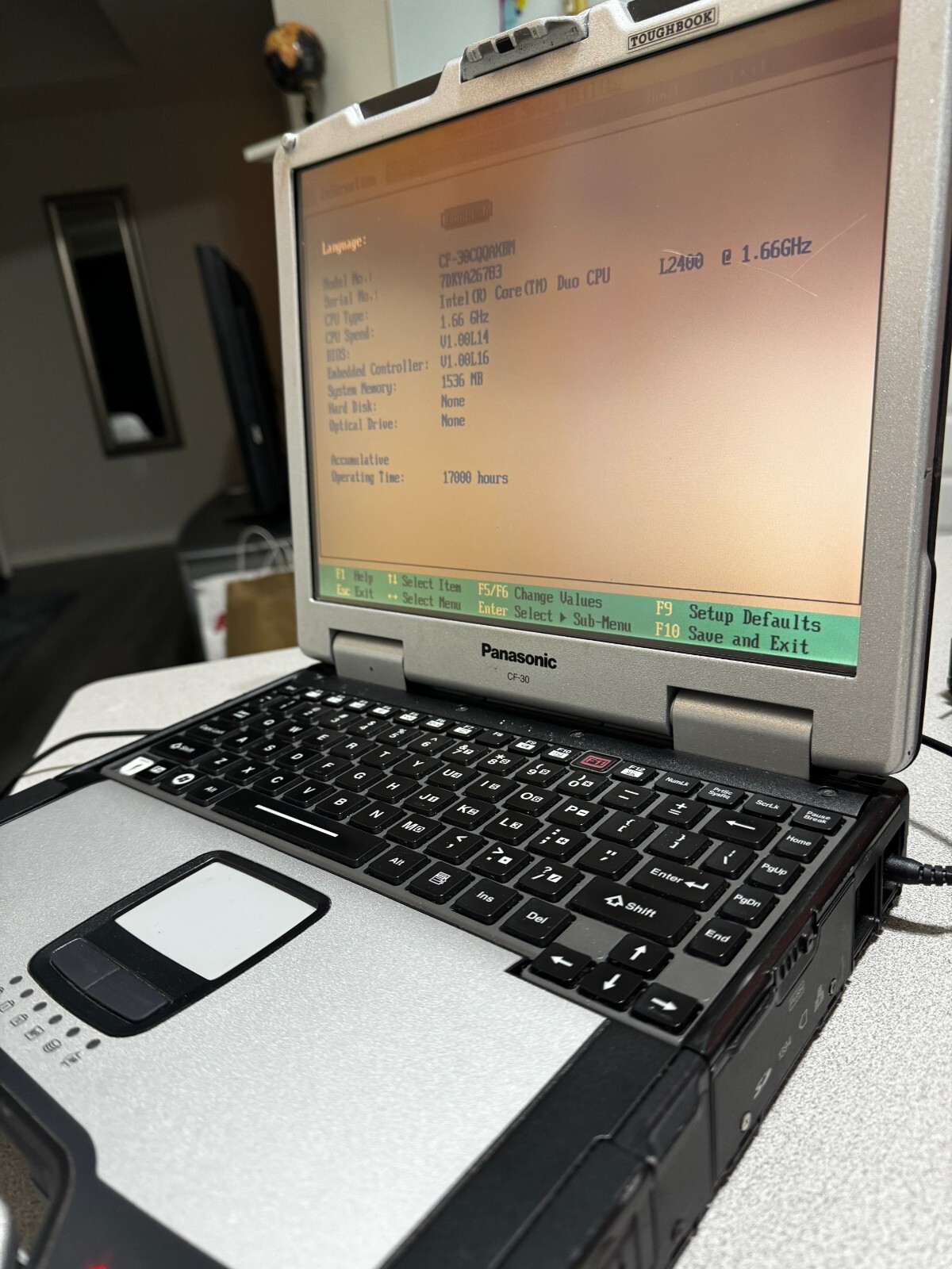 PANASONIC CF-30CQQAXBM RAM 1536 MB NO HD /NO OPTICAL DRIVE