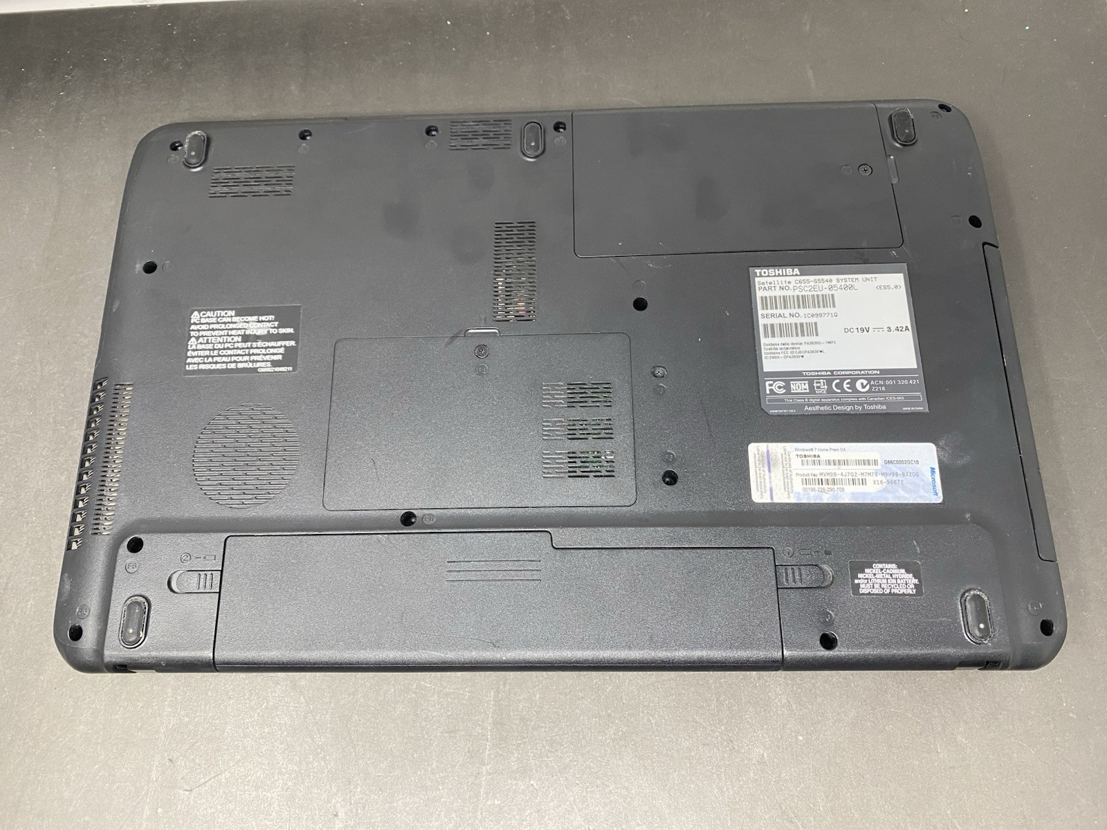 Toshiba Satellite C655 Laptop, Battery Needs Replacing
