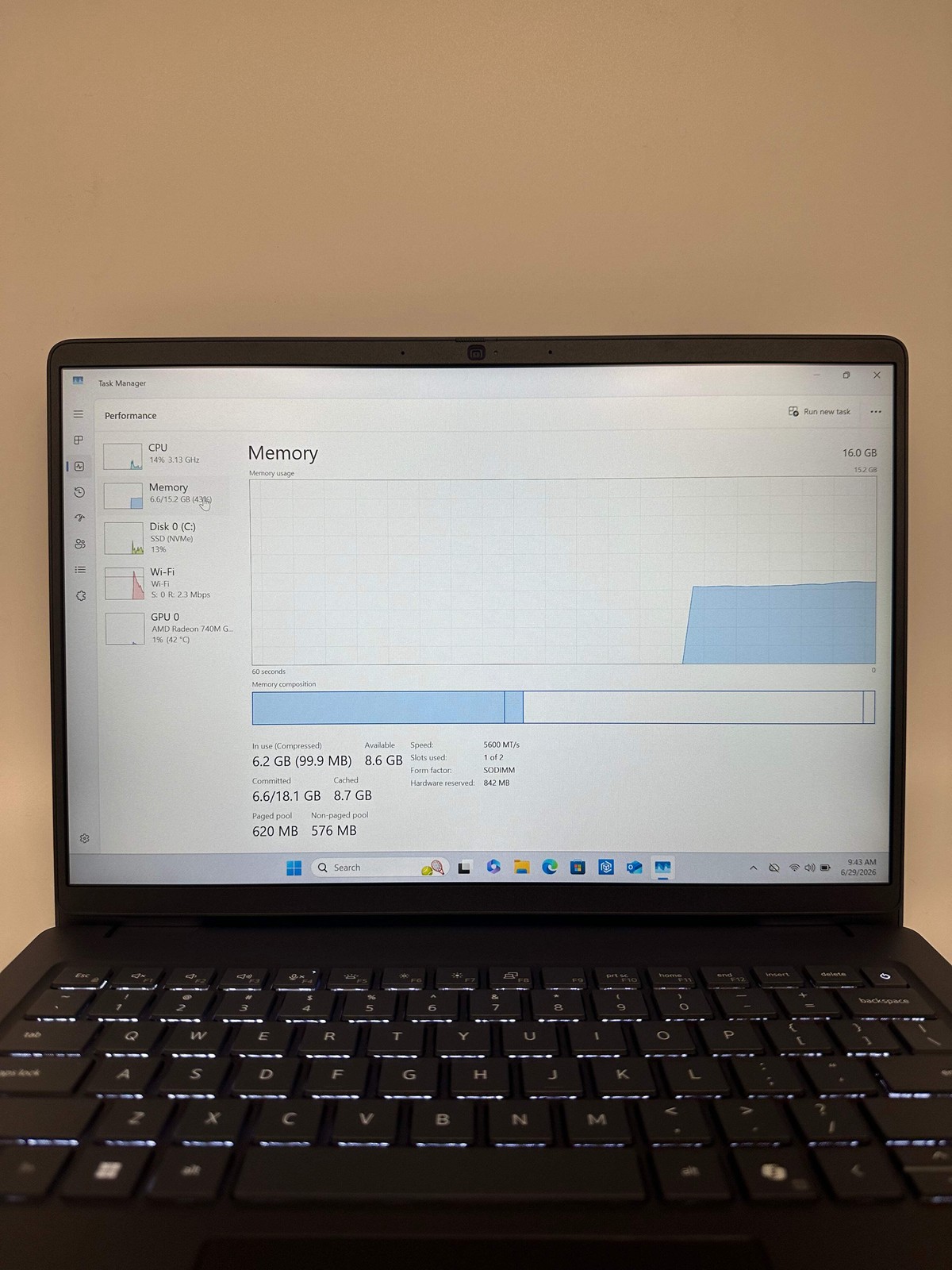 Dell Pro 14 Pc14255 Laptop 14-inch AMD Ryzen 5 16GB RAM 256GB – Used – A