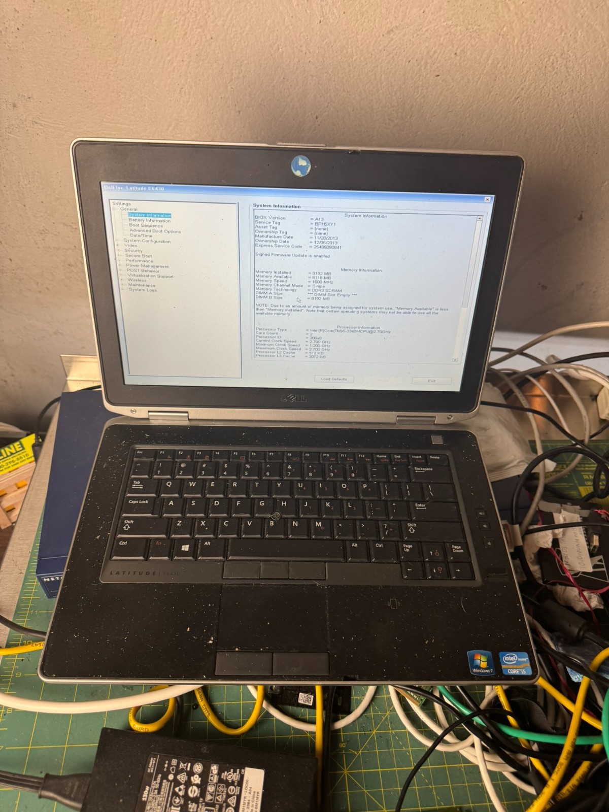 Dell Latitude E6430 14in Intel i5-3230M 8GB RAM No Drive Parts/Repair #5074