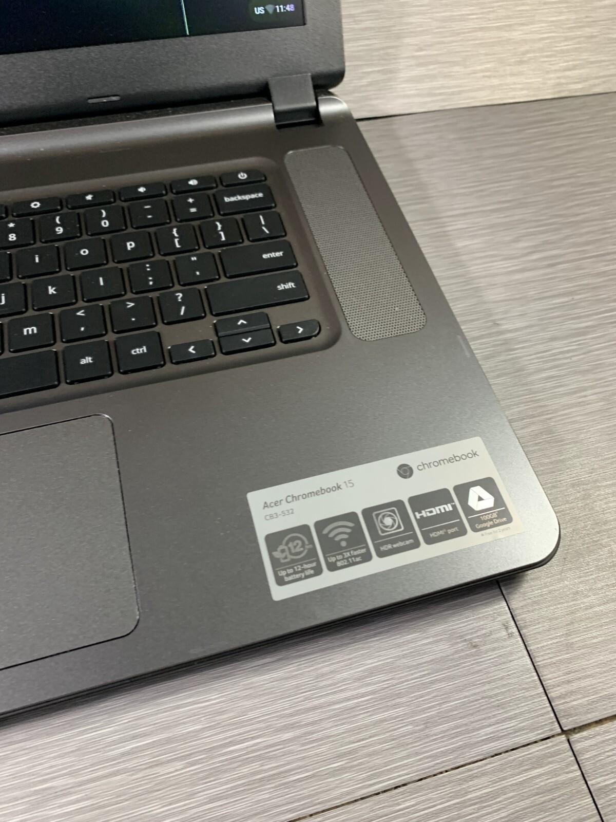 Acer Chromebook 15 CB3-532 Series N15Q9 Gray 15.6″ Display Laptop – For Parts