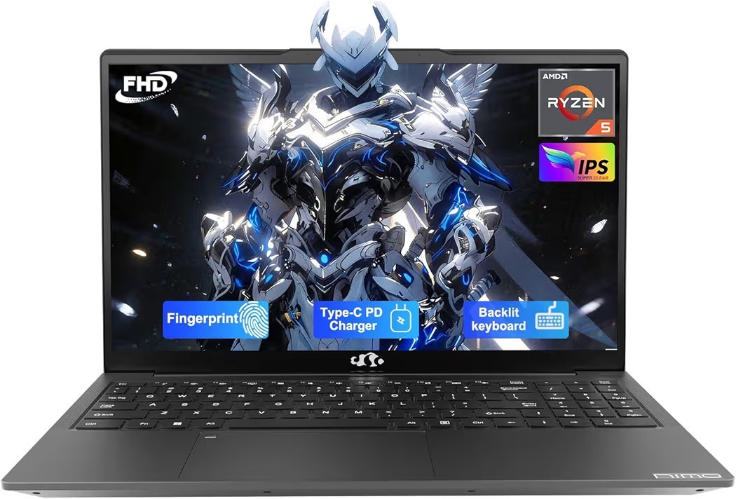 NIMO 15.6 IPS FHD Gaming Laptop AMD 8 Cores Ryzen 7 7735HS 32GB DDR5 RAM 1TB SSD